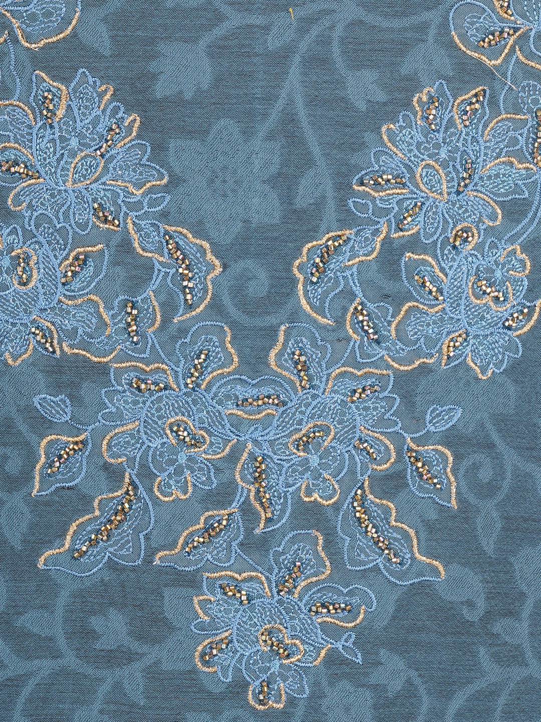 Kashida:Moses Floral Jacquard Unstitched Suit Set