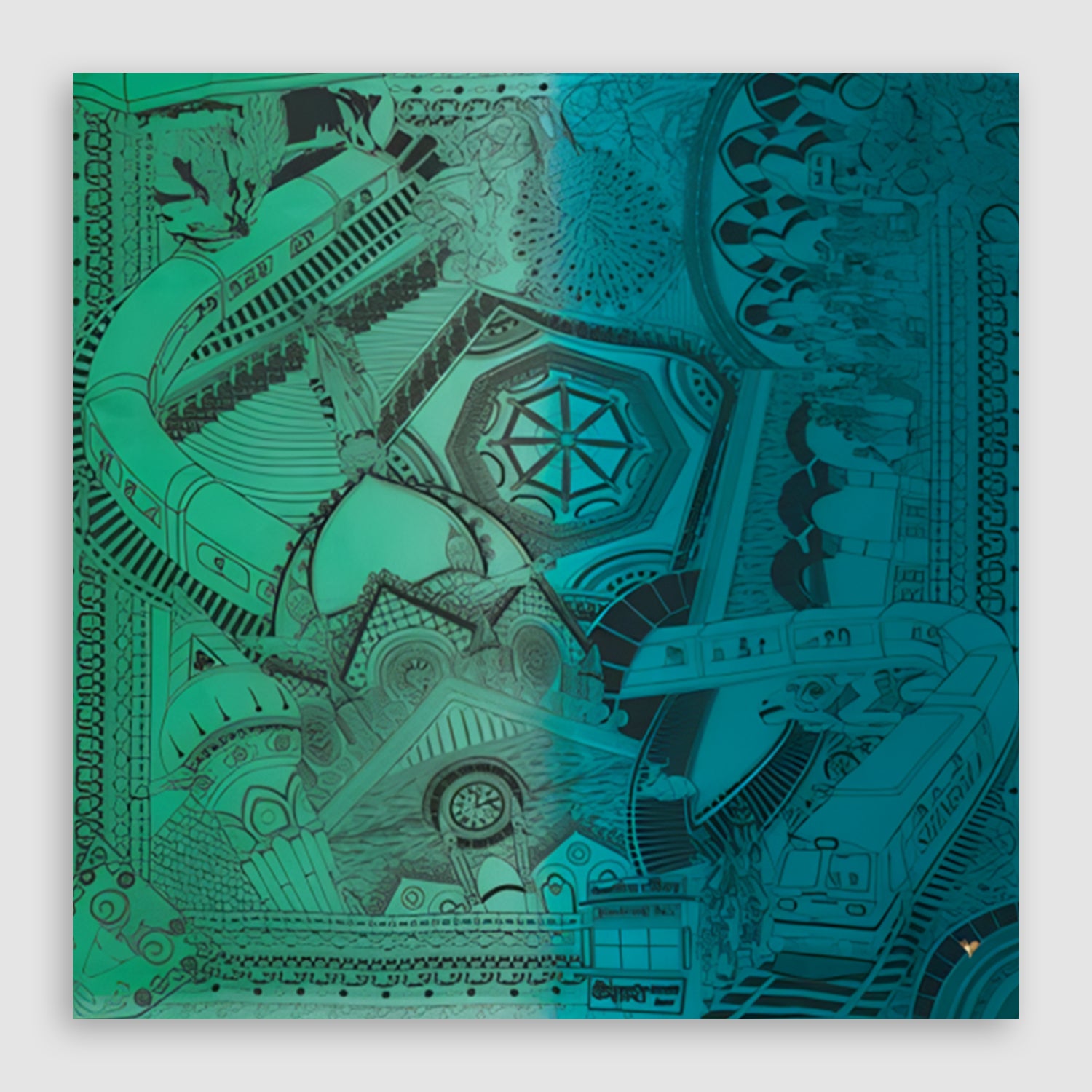 Victoria Terminus Silk Square Scarf