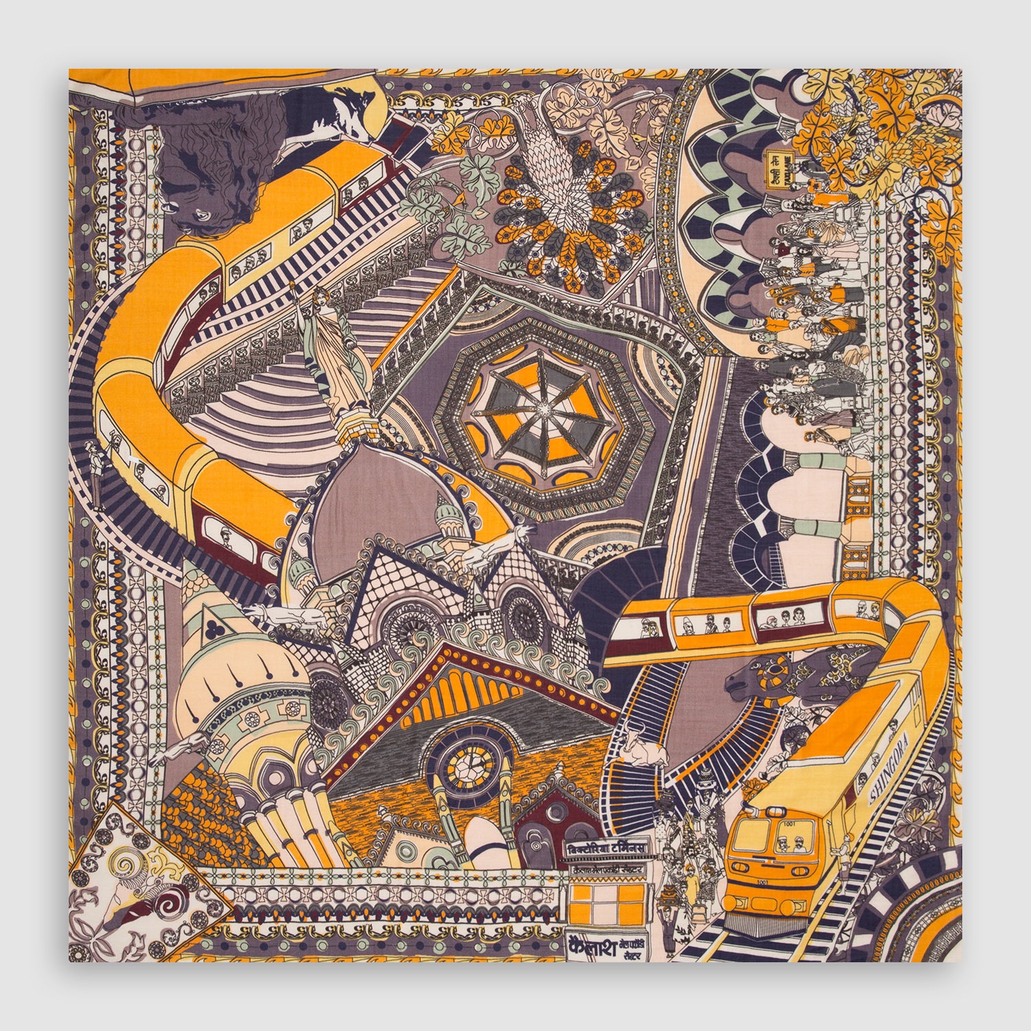 Big Victoria Terminus Square Scarf