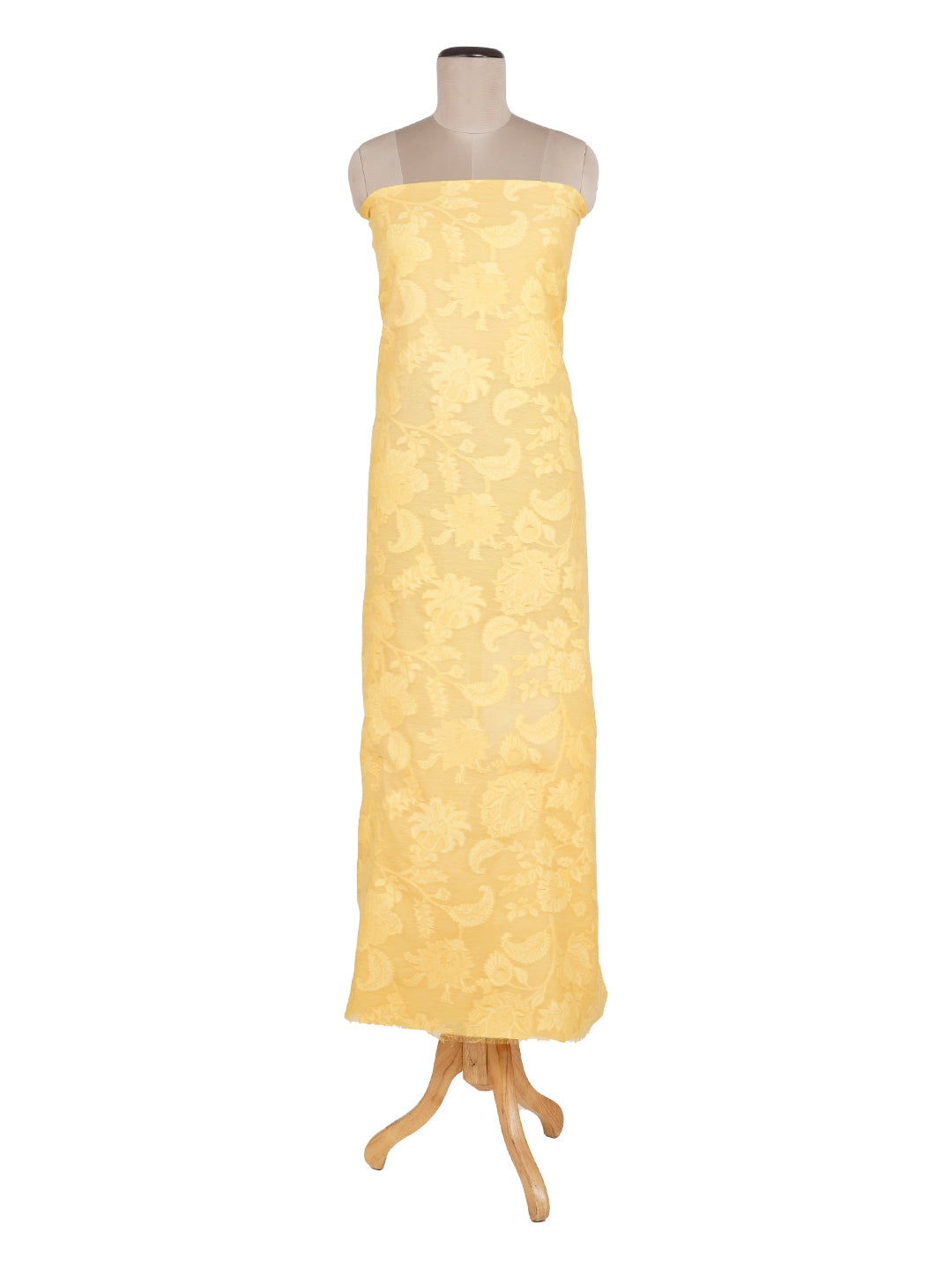 Akaar:Bengal Stripes Jacquard Floral Unstitched Suit Set