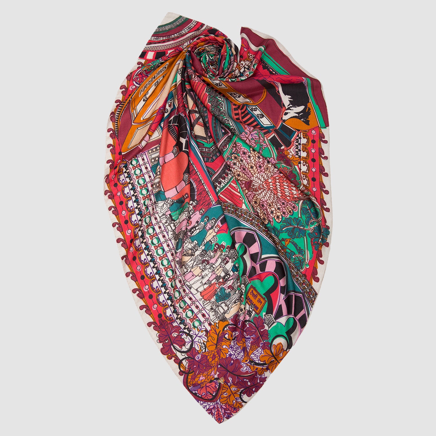 Big Victoria Terminus Square Scarf