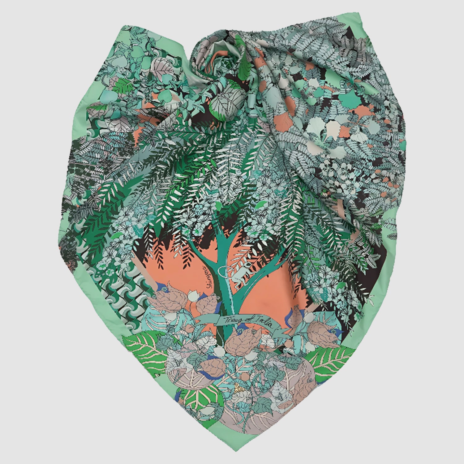 Trees Of India Silk Square Scarf