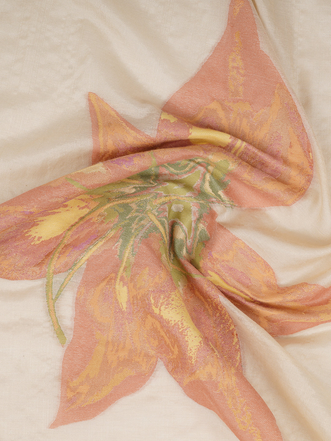 Kalla:Wreath Floral Jacquard Unstitched Suit Set