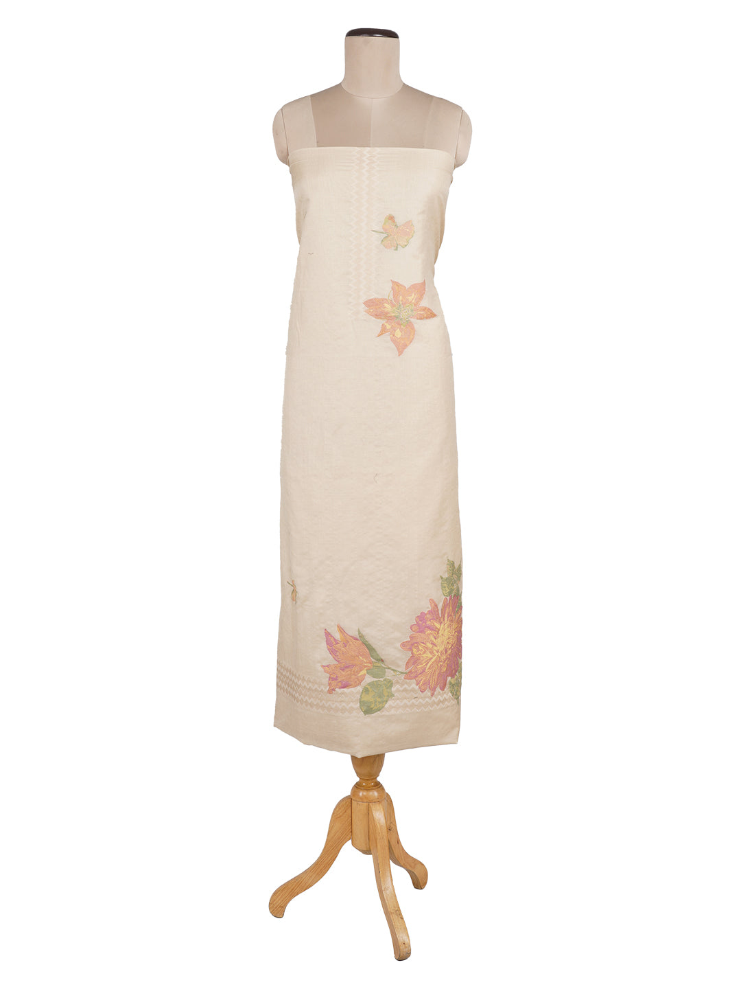 Kalla:Wreath Floral Jacquard Unstitched Suit Set