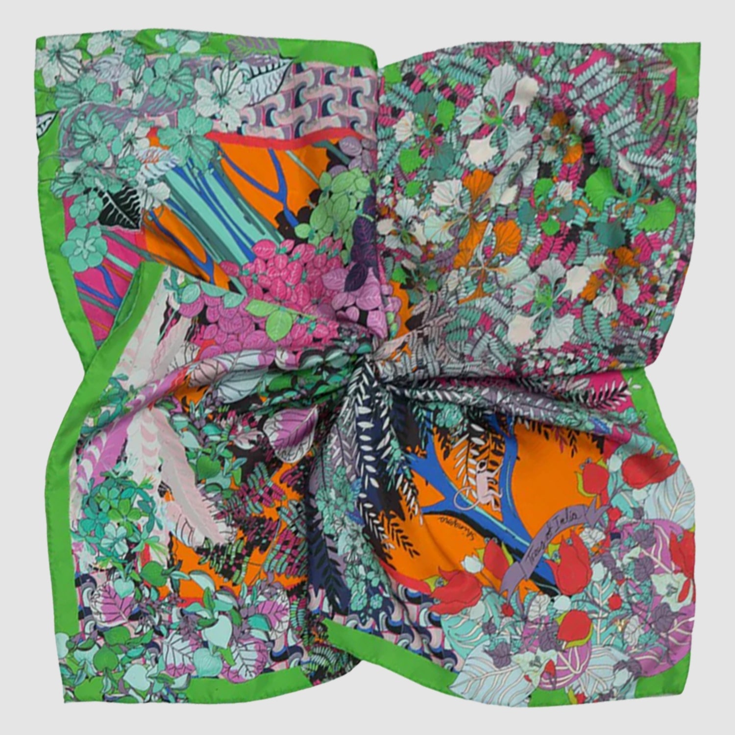 Trees Of India Silk Square Scarf