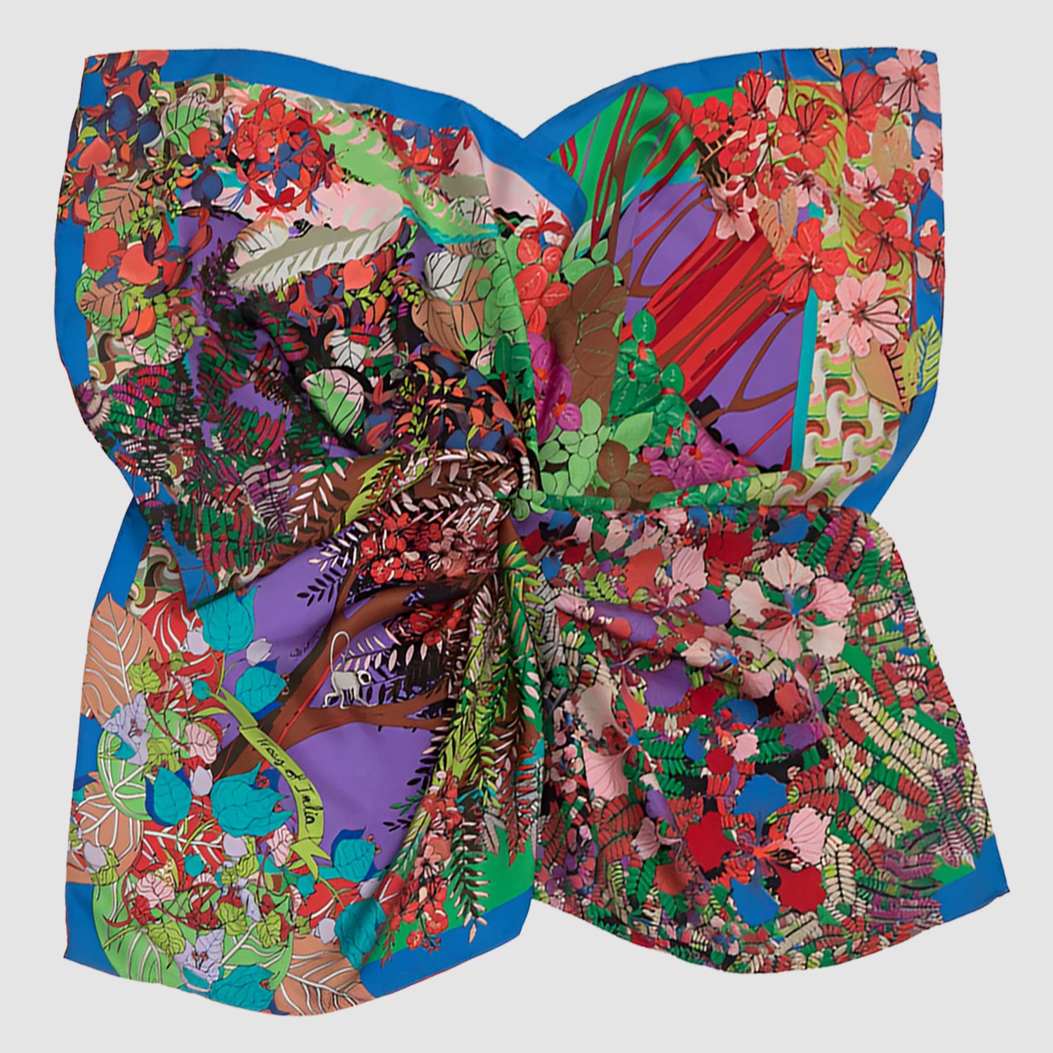 Trees Of India Silk Square Scarf