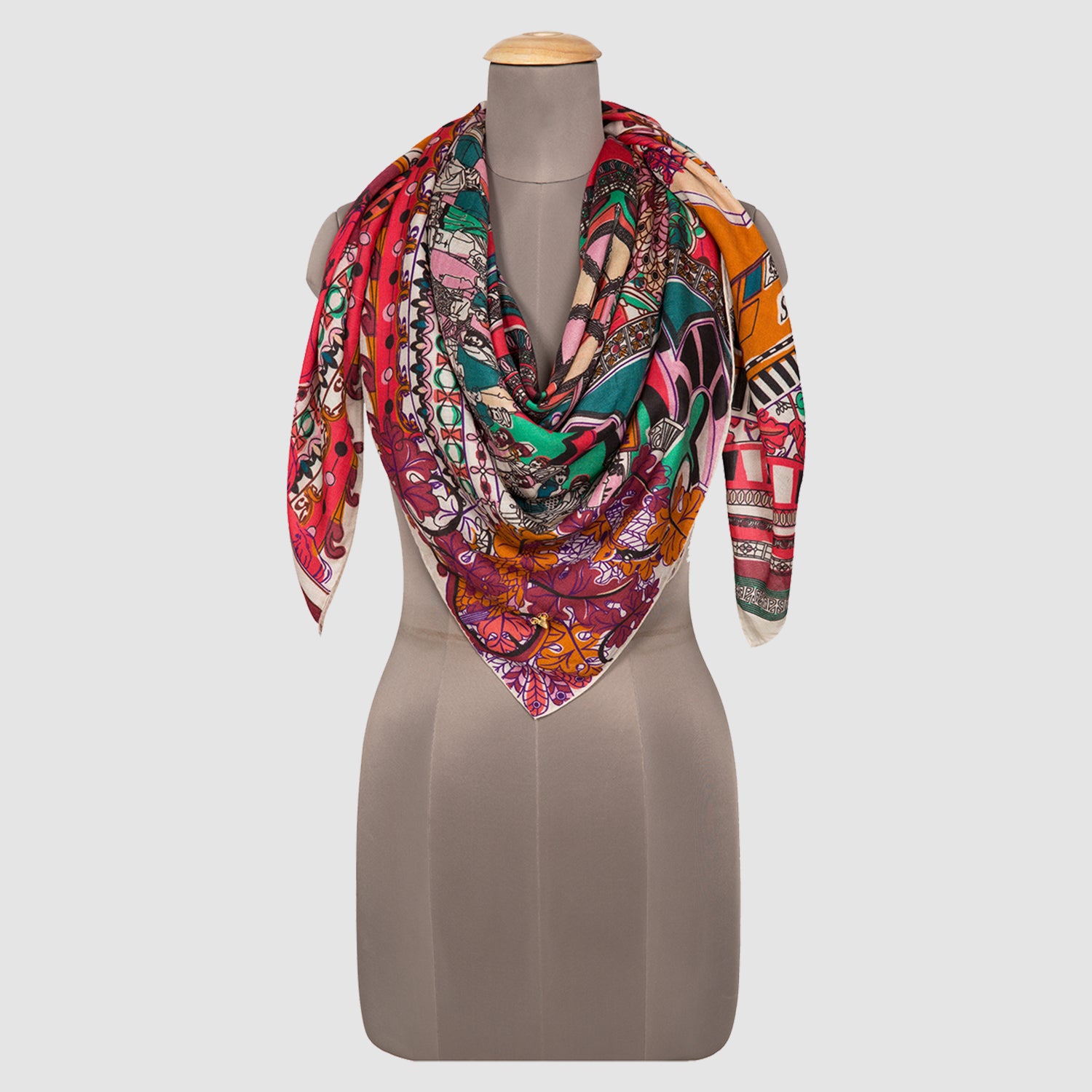 Big Victoria Terminus Square Scarf