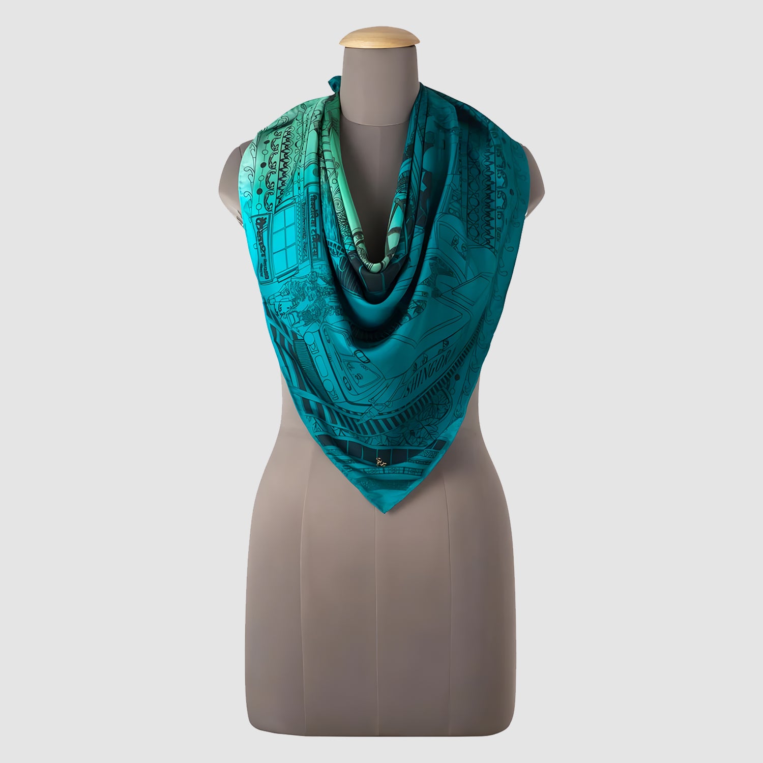 Victoria Terminus Silk Square Scarf