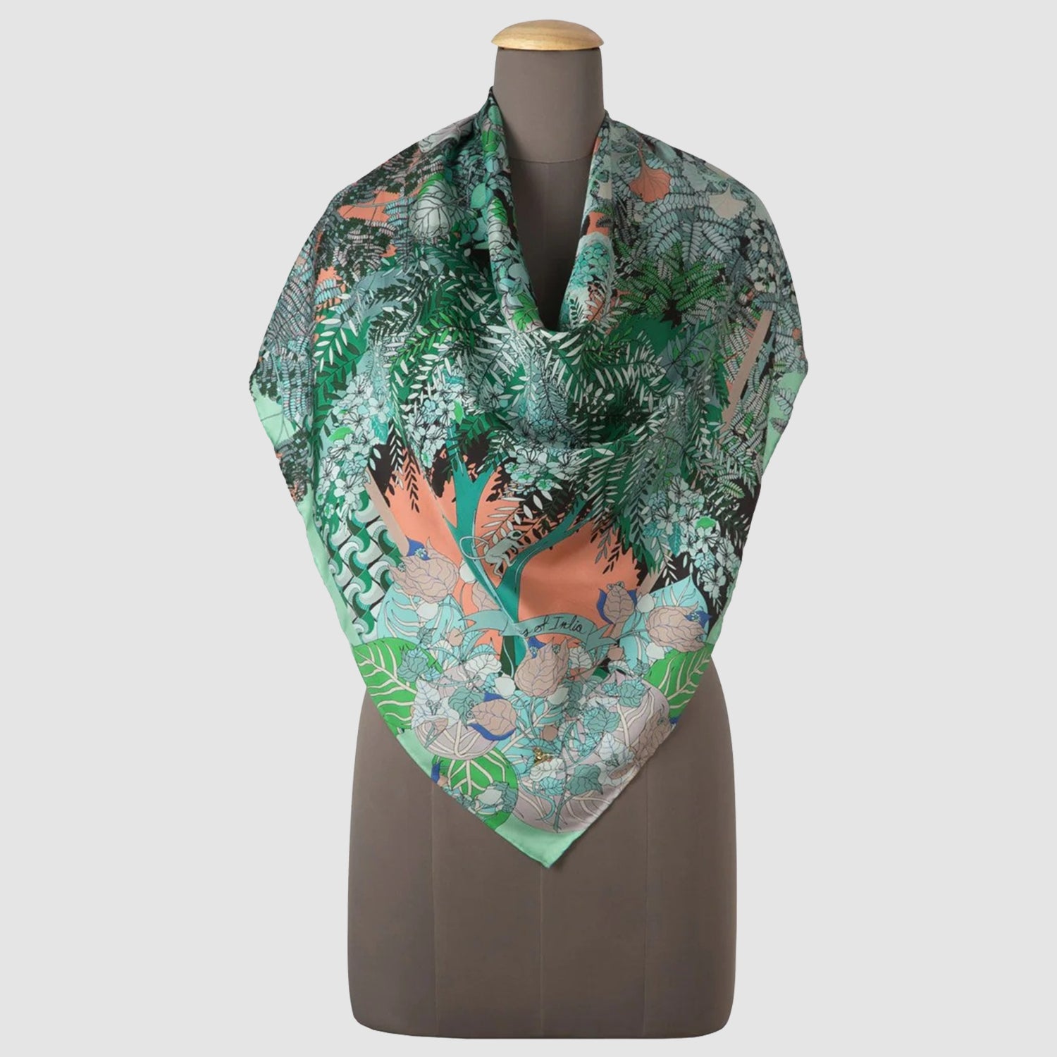 Trees Of India Silk Square Scarf