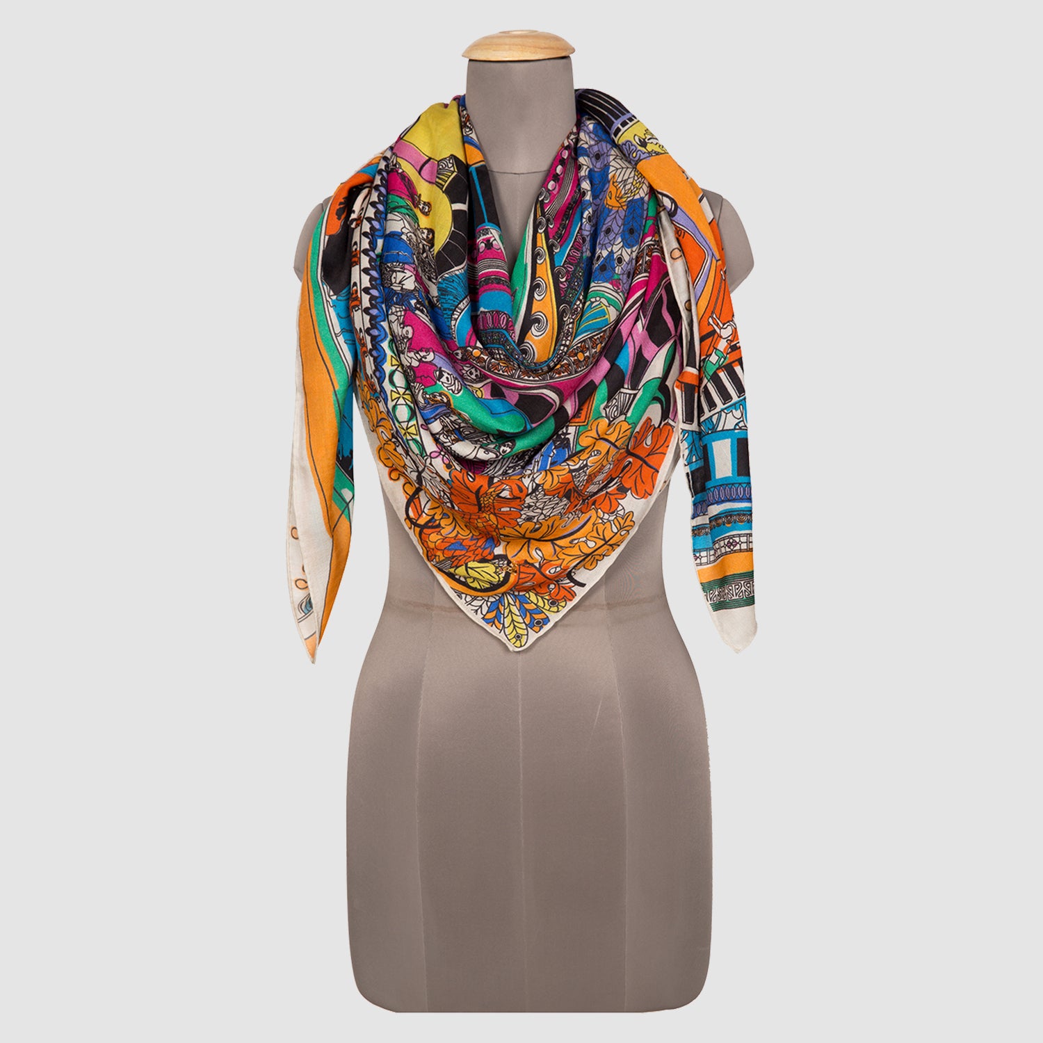 Big Victoria Terminus Square Scarf