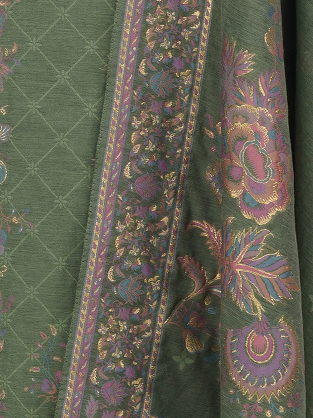 Vani:Liberty Floral Jacquard Unstitched Suit Set