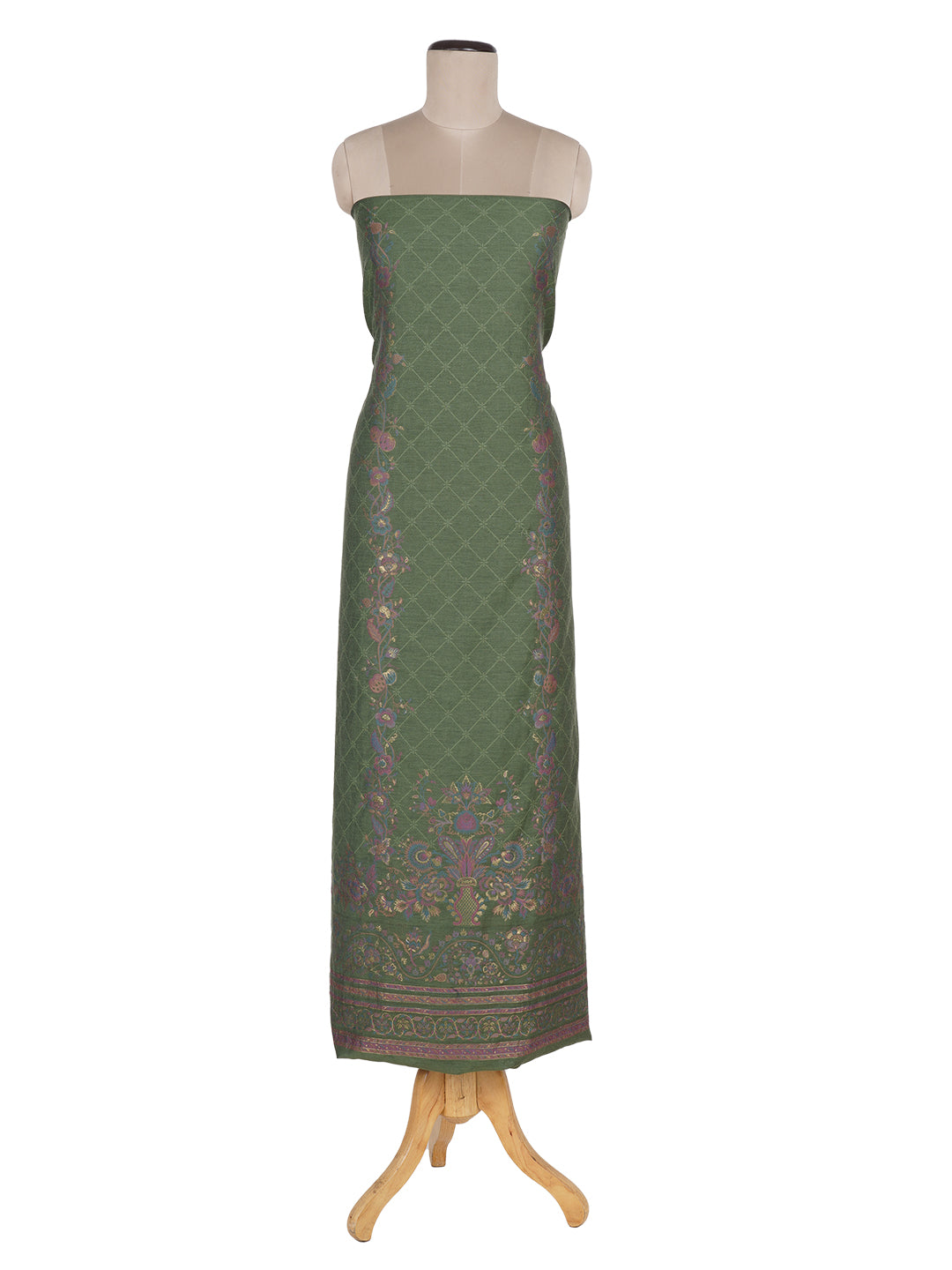 Vani:Liberty Floral Jacquard Unstitched Suit Set