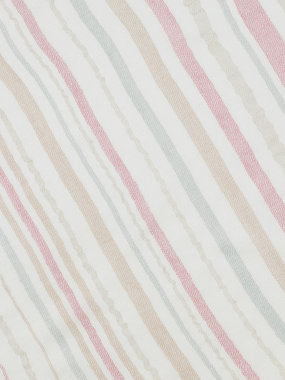 Serene Lines-Light Striped Woolen Dobby Shawl