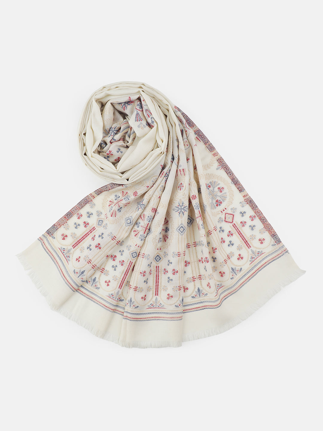 Arches of Grace-Saracenic Architectural Woolen Jacquard Shawl