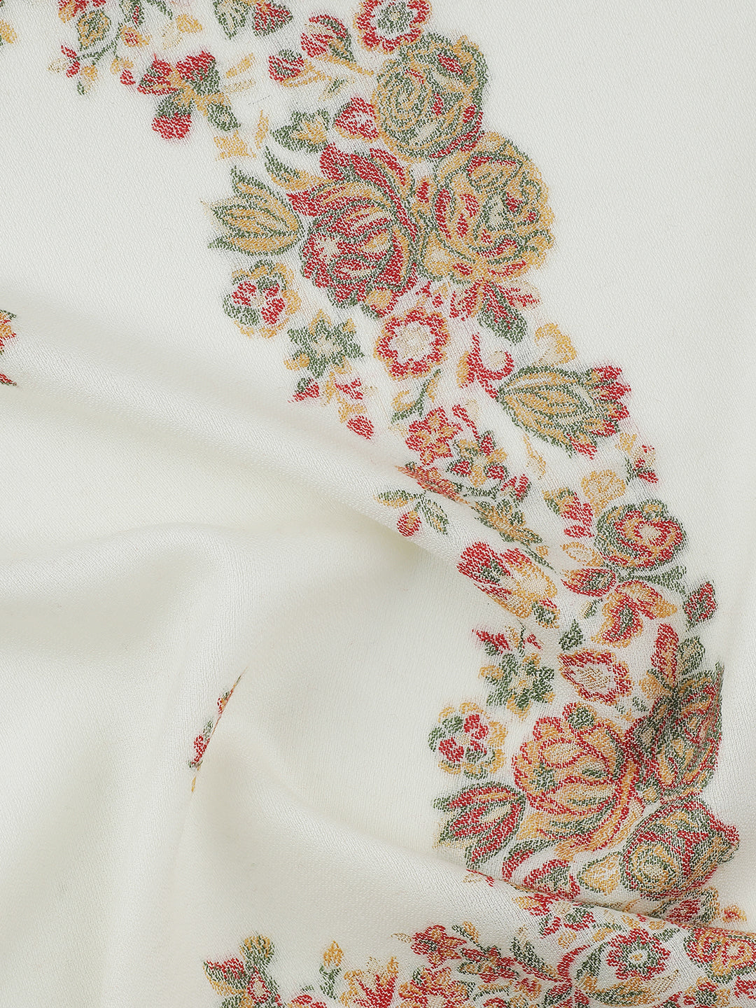 Jardin Elegance-French Floral Woolen Jacquard Shawl