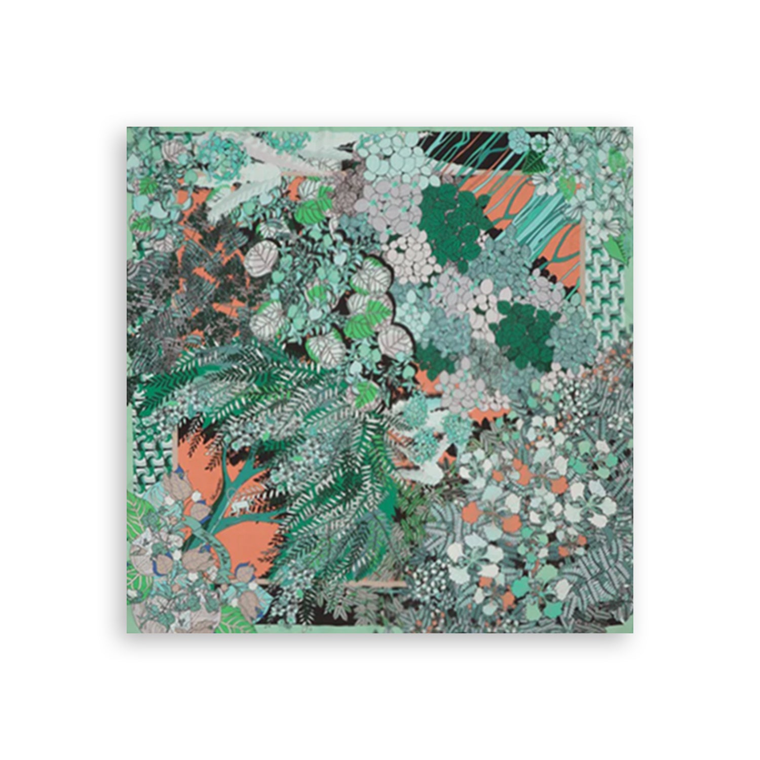 Trees Of India Printed Silk Pocket Square