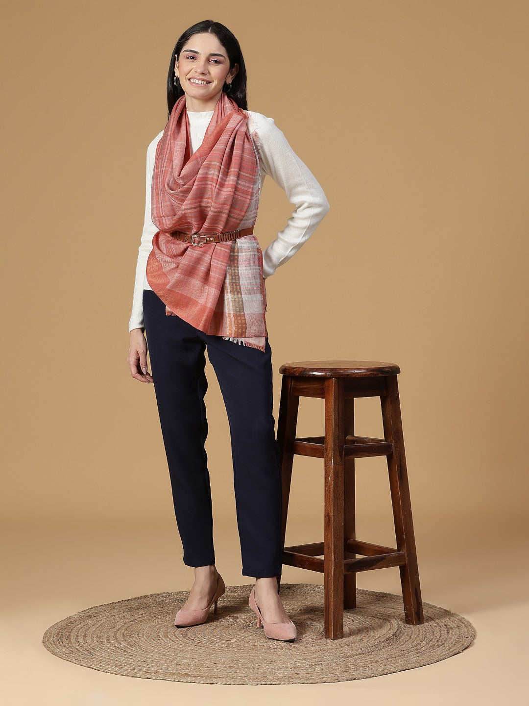Anna Woolen Dobby Stole