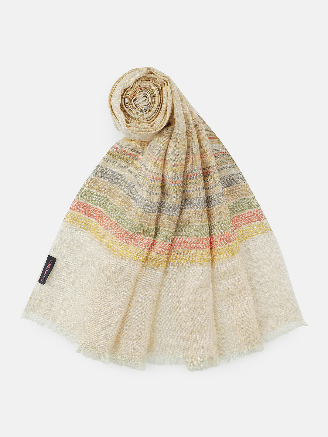 Meadow Whispers-Nature Inspired Woven Design Dobby Stole
