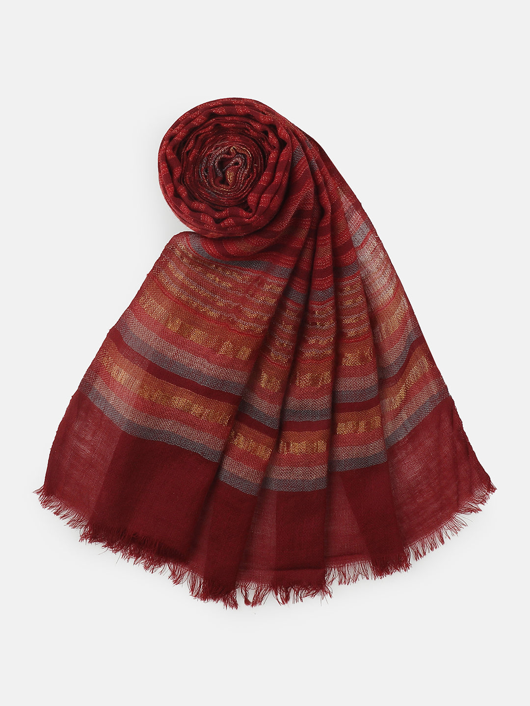 Regal Harmony-Artisanal Weave Woolen Dobby Stole