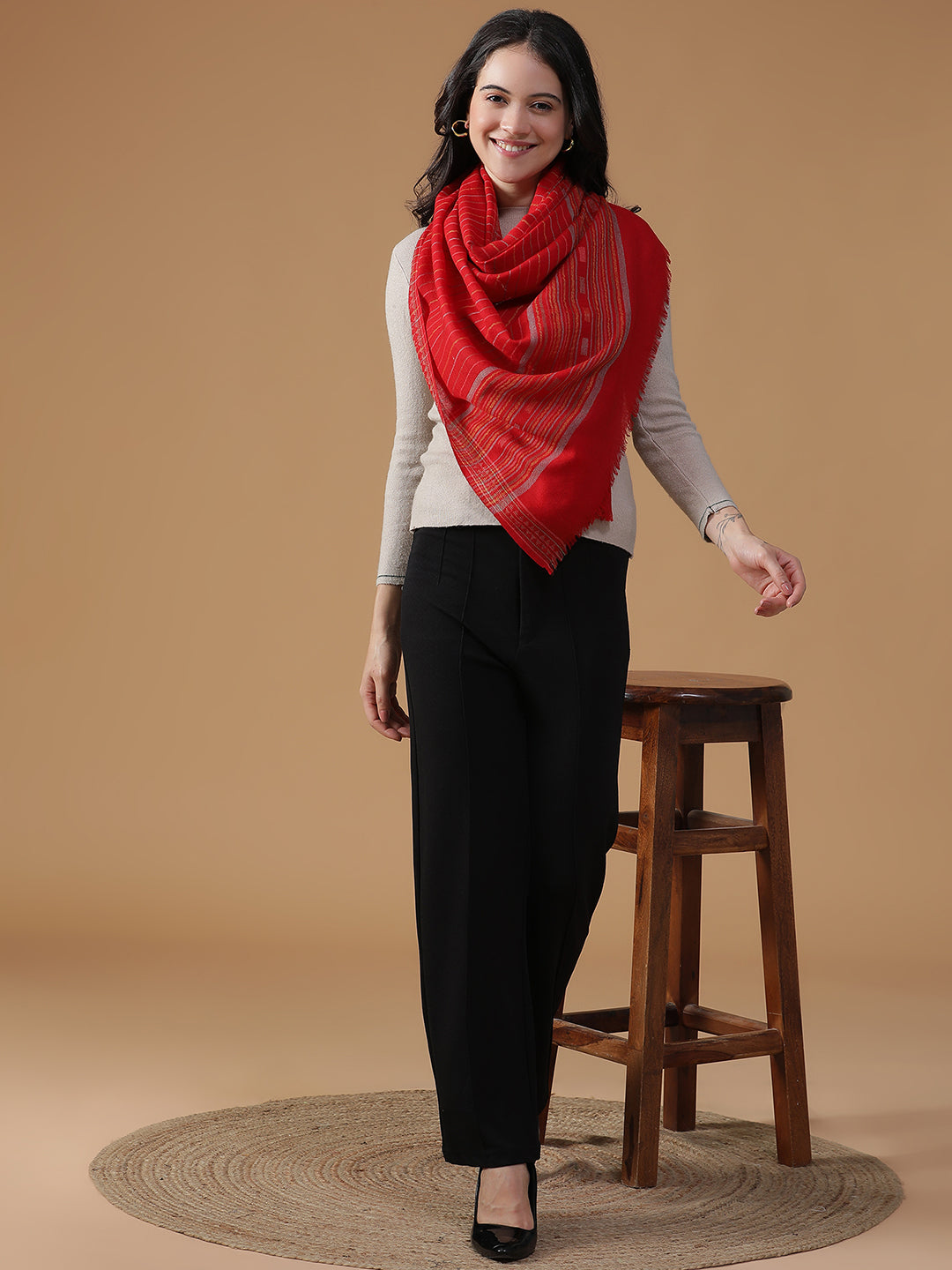 Earthlines-Gond Heritage Woolen Dobby Stole