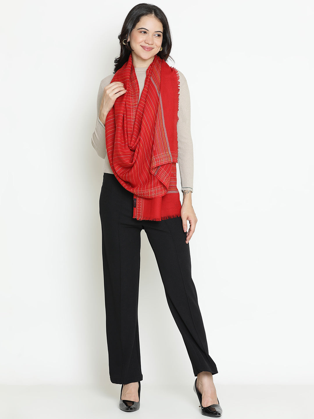 Earthlines-Gond Heritage Woolen Dobby Stole