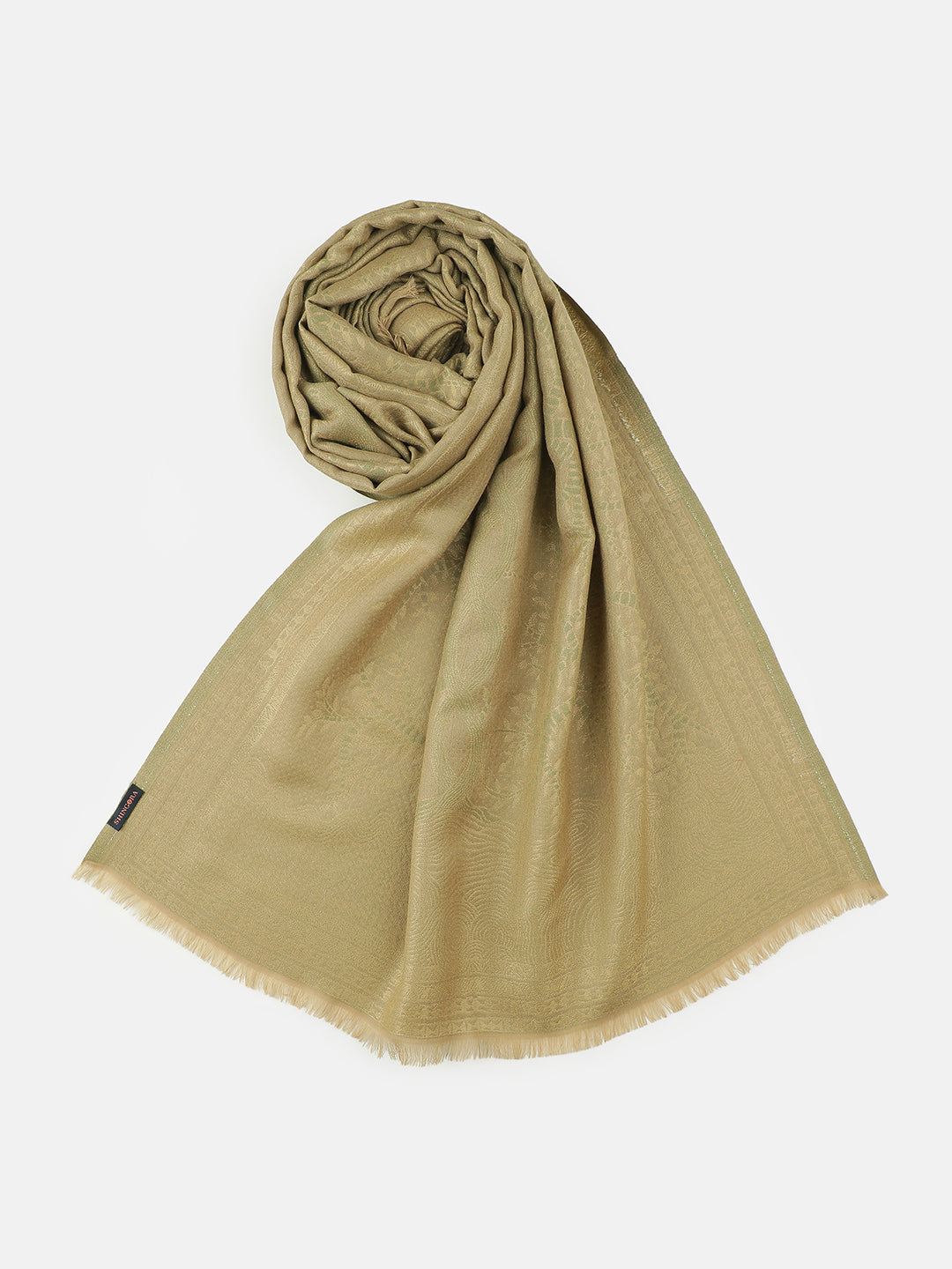 Forest Lines-Gond Art Woolen Jacquard Stole