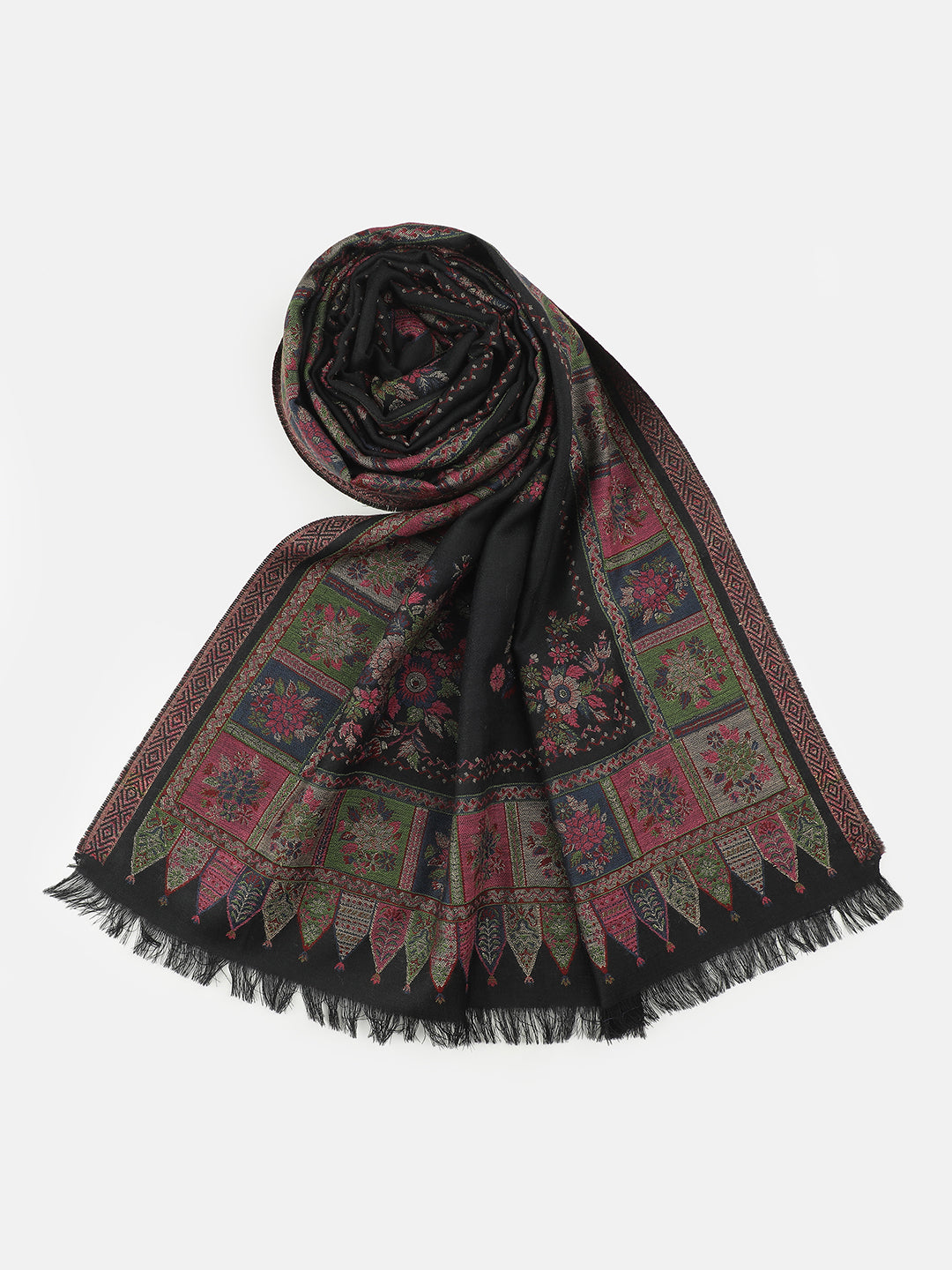 Garden of Panels-Malwa Miniature Inspired Heritage Stole