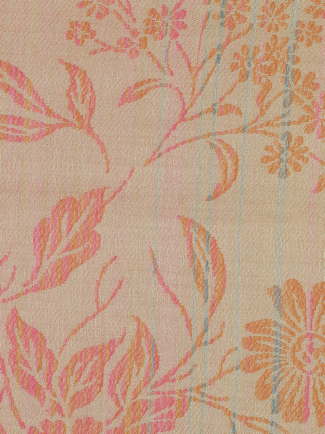 Pastel Elegance-French Floral Jacquard Woolen Jacquard Stole