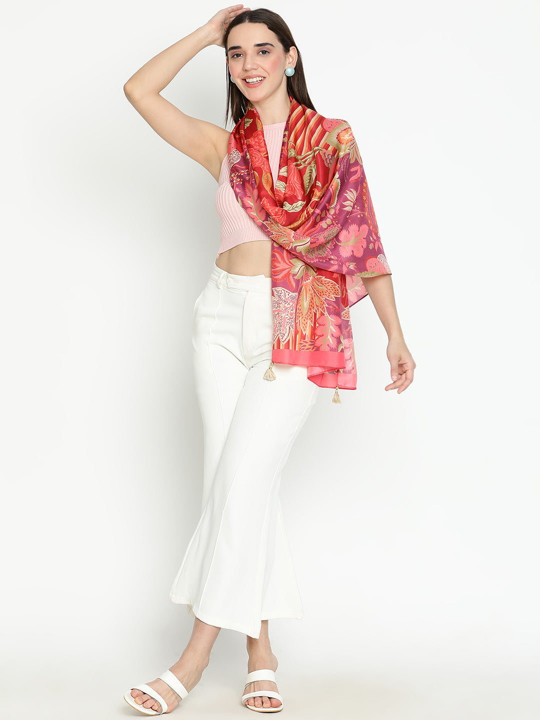 Pakhi Women Floral Pure Silk Printed Stole