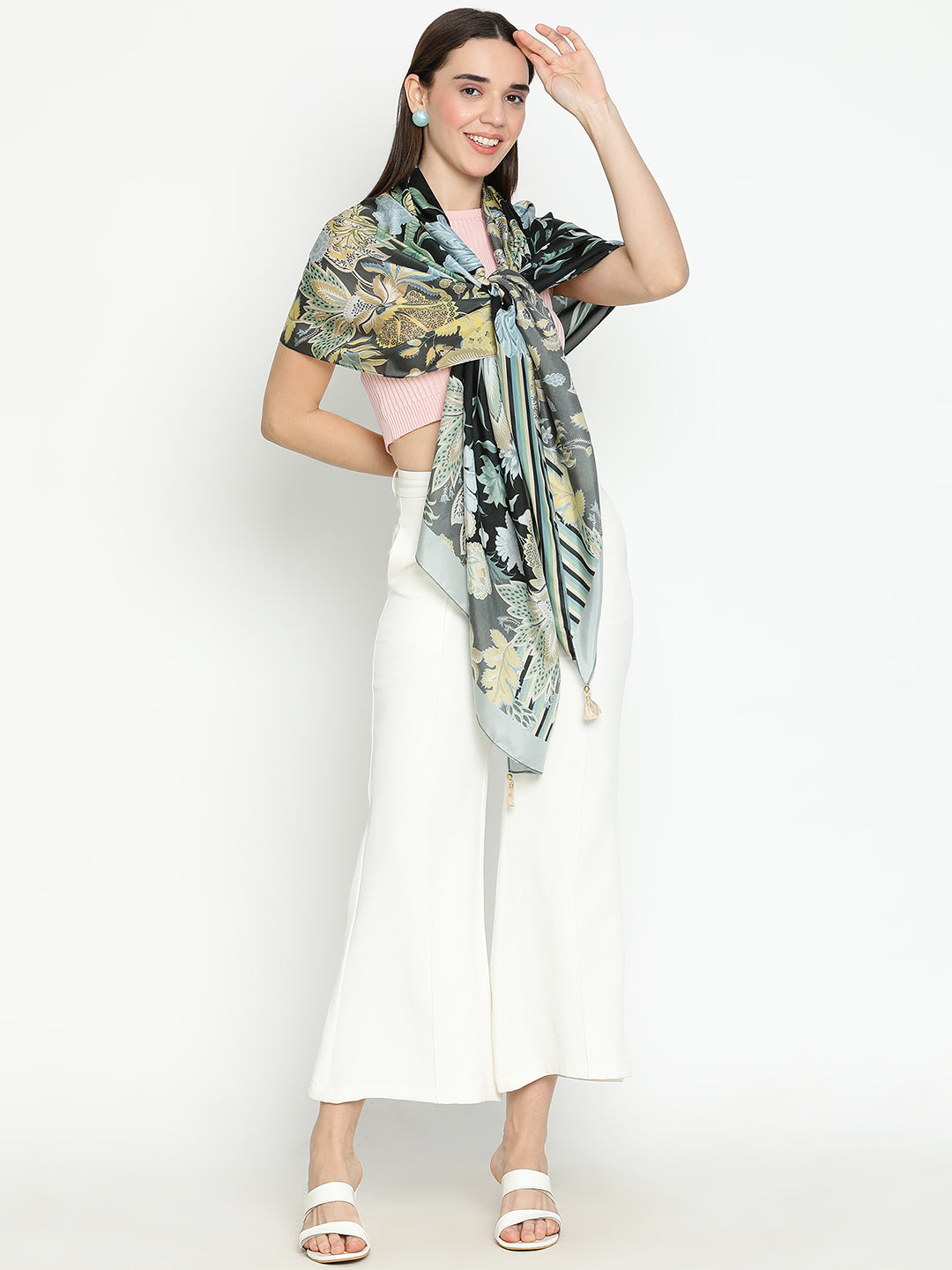 Pakhi Women Floral Pure Silk Printed Stole