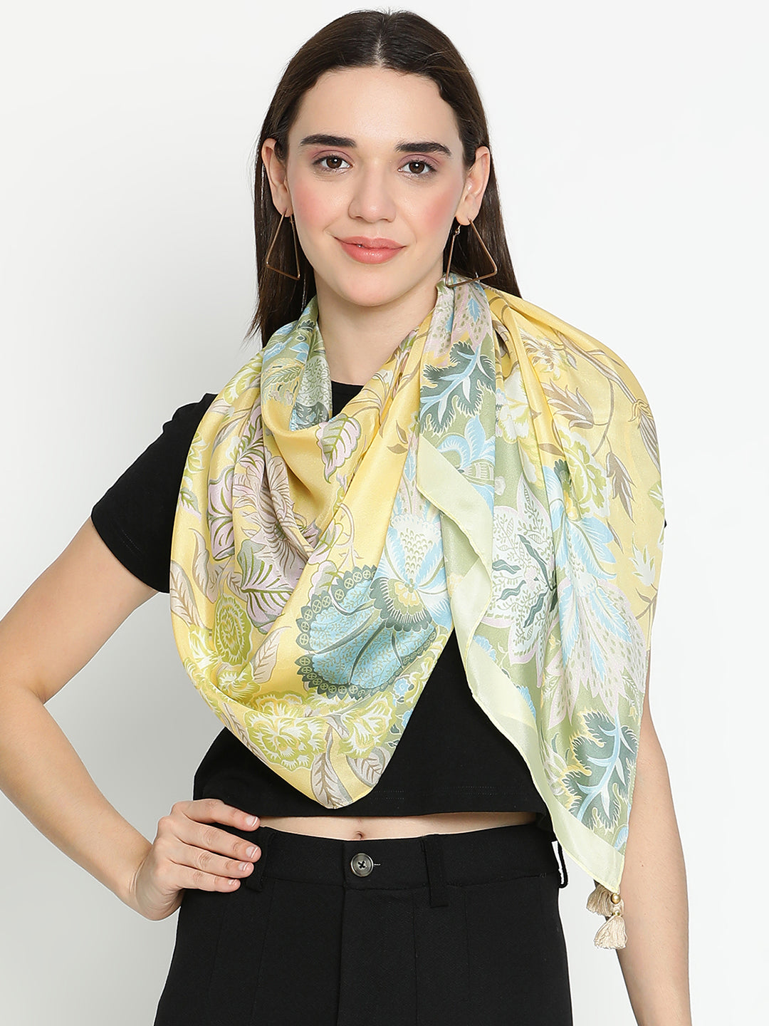 Pakhi Women Floral Pure Silk Printed Stole