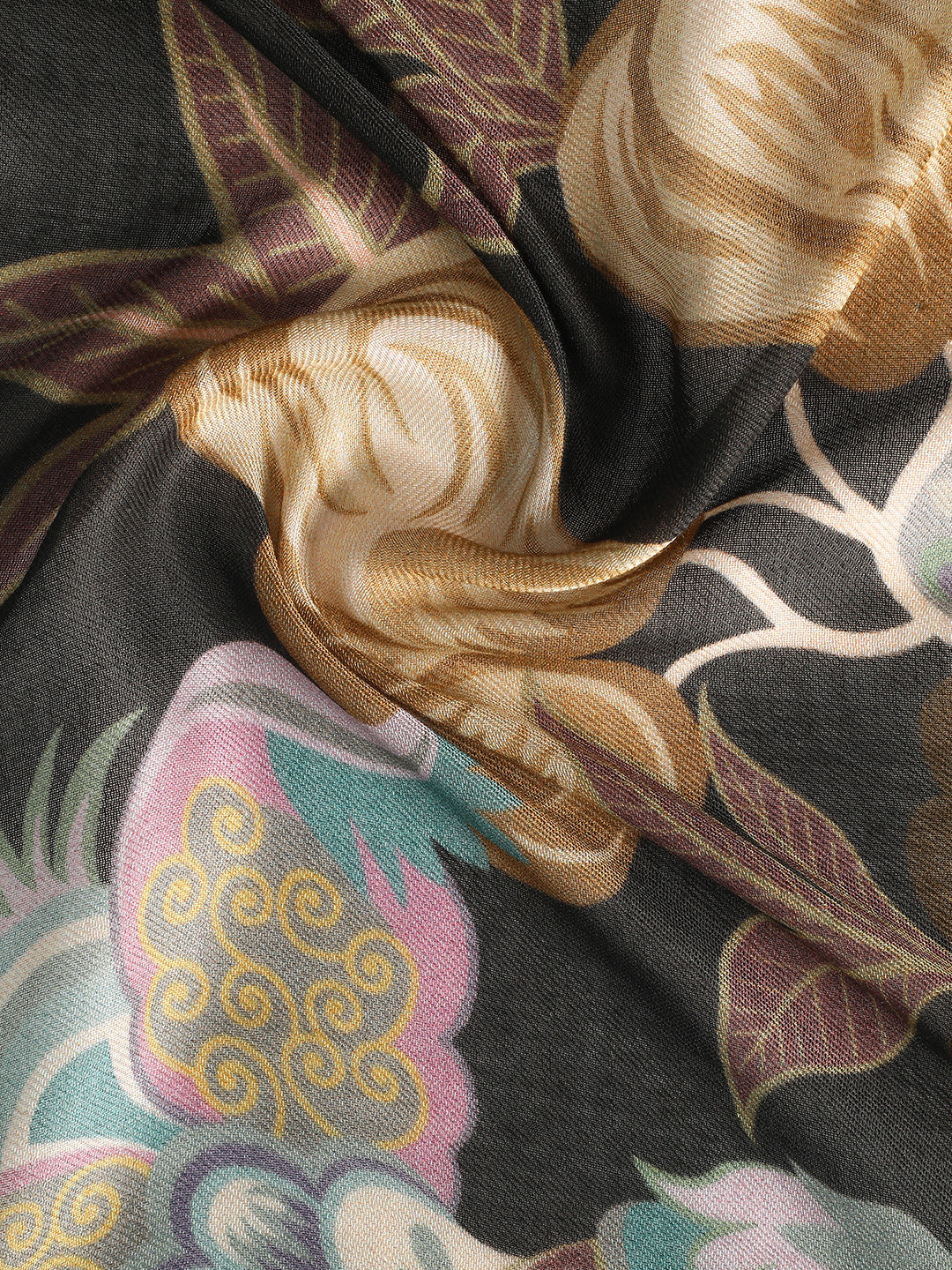 Adhira Women Floral Modal Silk Printed Stole