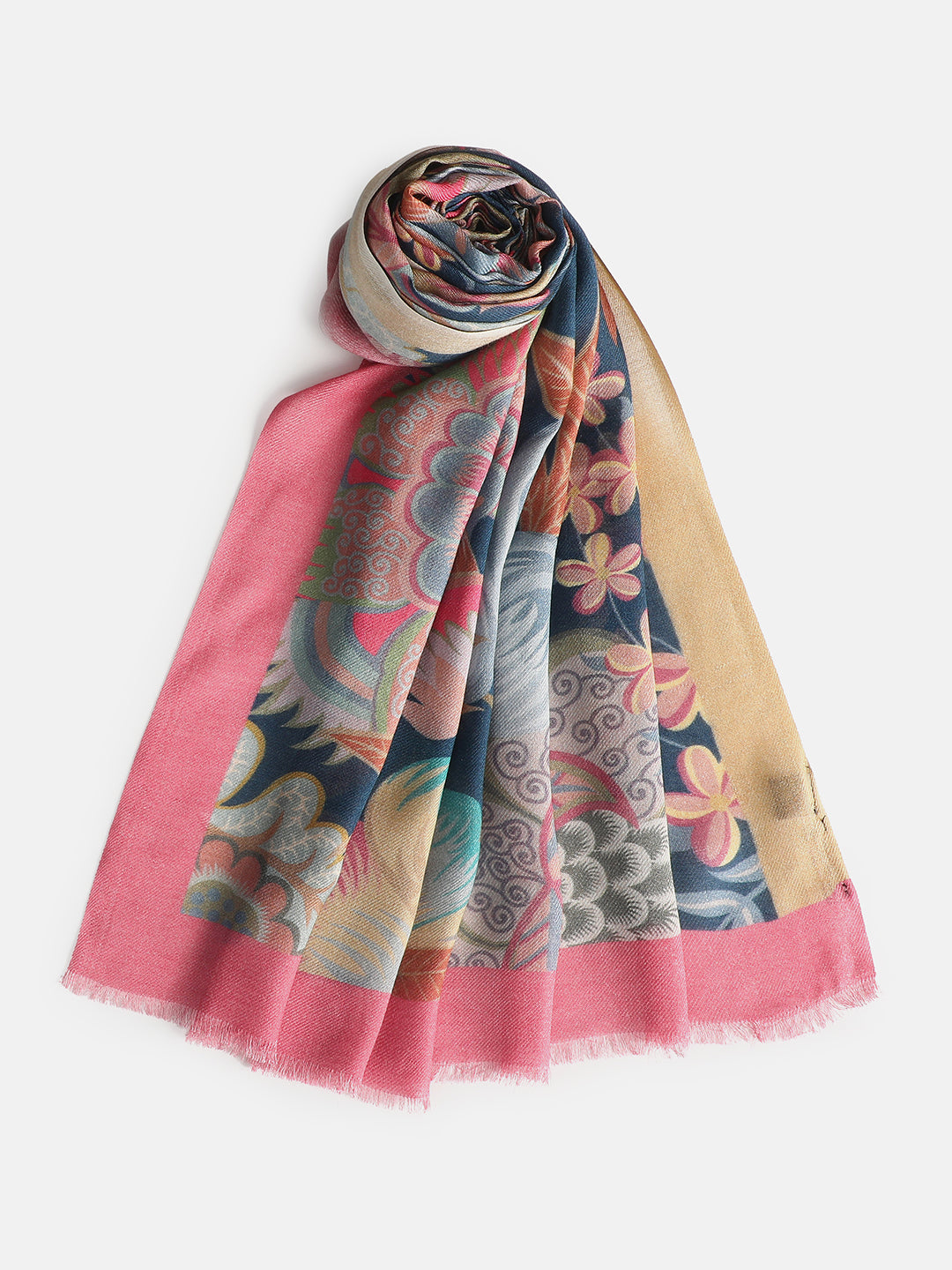 Adhira Women Floral Modal Silk Printed Stole