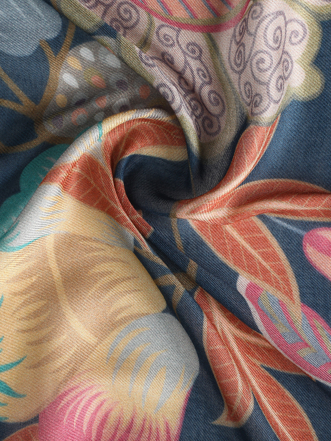 Adhira Women Floral Modal Silk Printed Stole