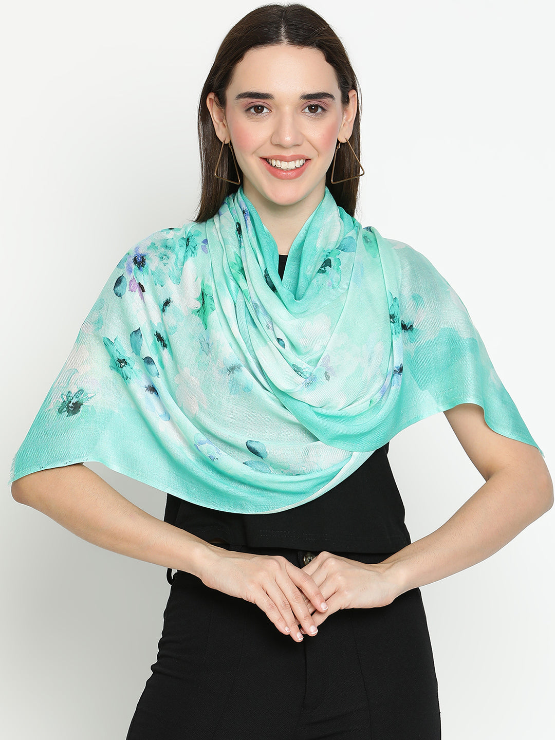Pankhuri Women Floral Modal Silk Printed Stole