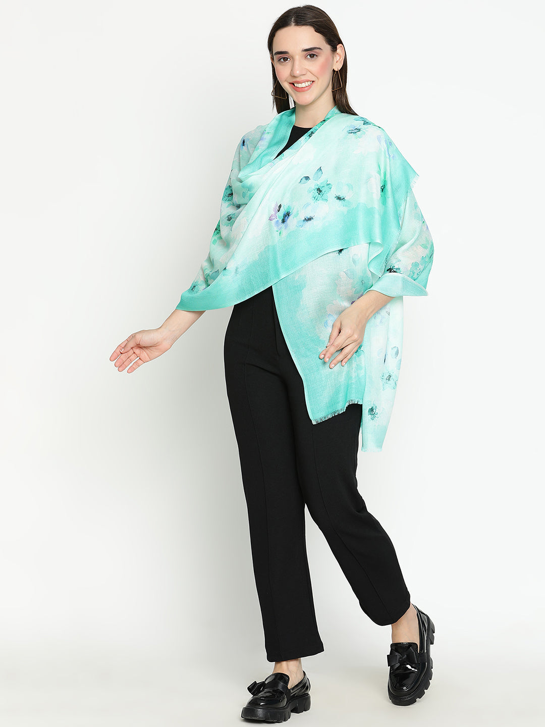 Pankhuri Women Floral Modal Silk Printed Stole