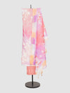 Roshni: Roseate Orange Sunflower Printed Silk Unstitched Suit & Dupatta
