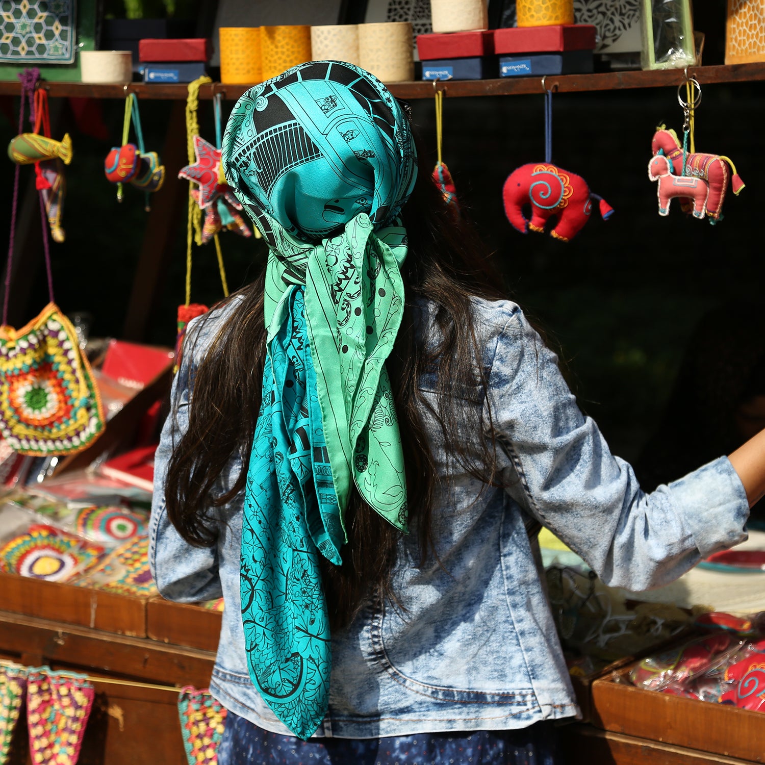 Victoria Terminus Silk Square Scarf