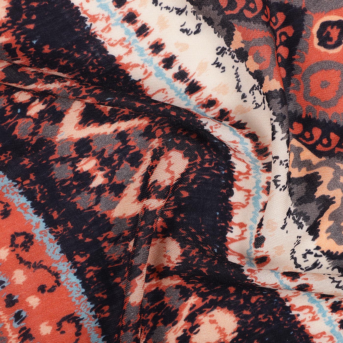 Riva Wool Blend Maroon Printed Stole