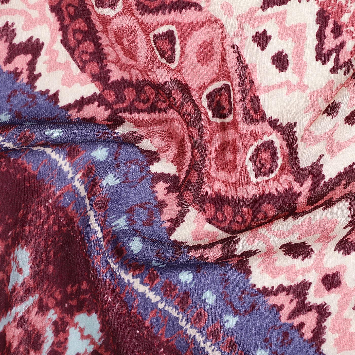 Riva Wool Blend Maroon Printed Stole