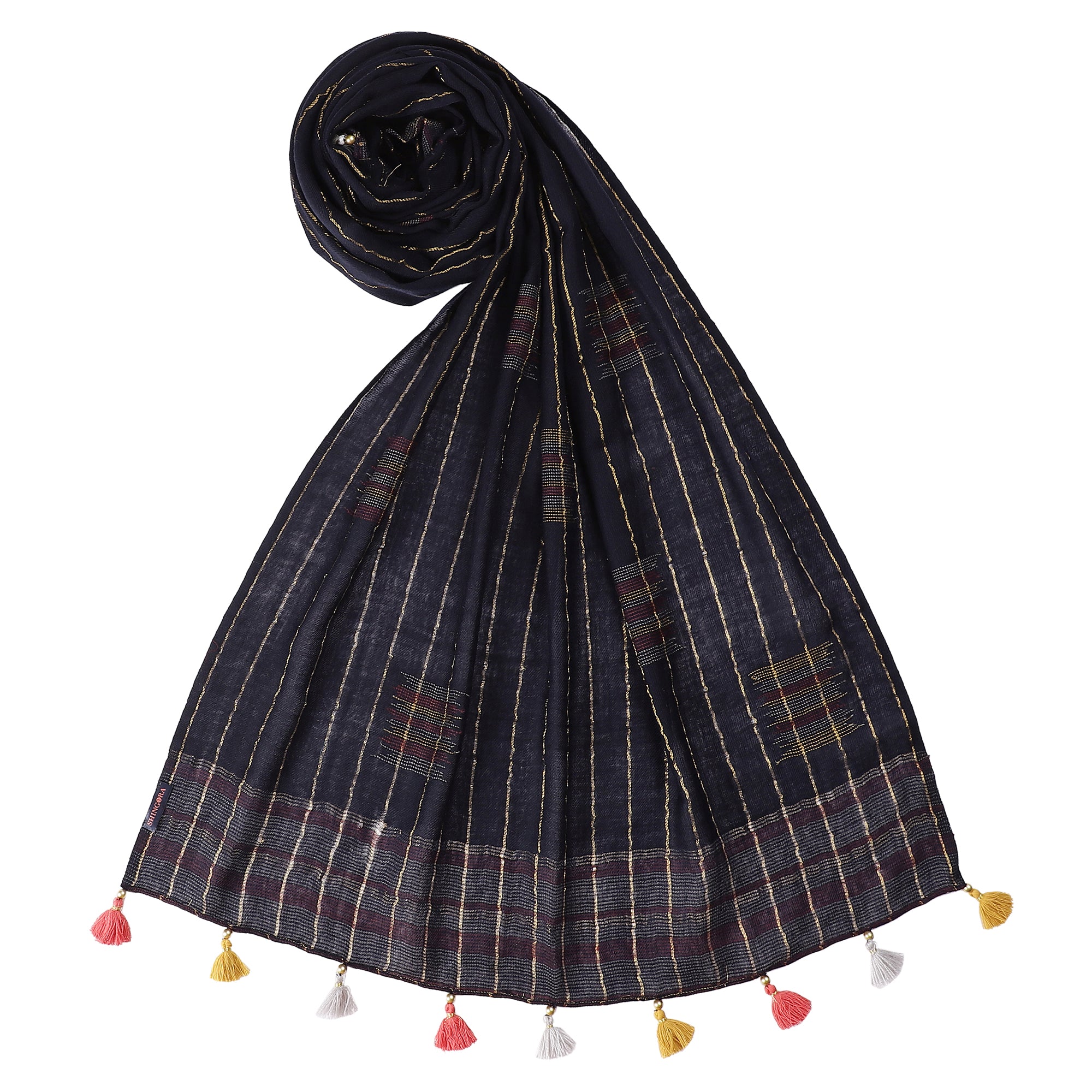 Ikatbreak Dobby Woolen Stole