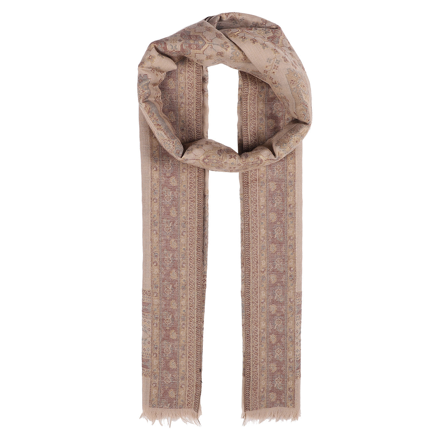 Moon Wool & Lurex Jacquard Stole