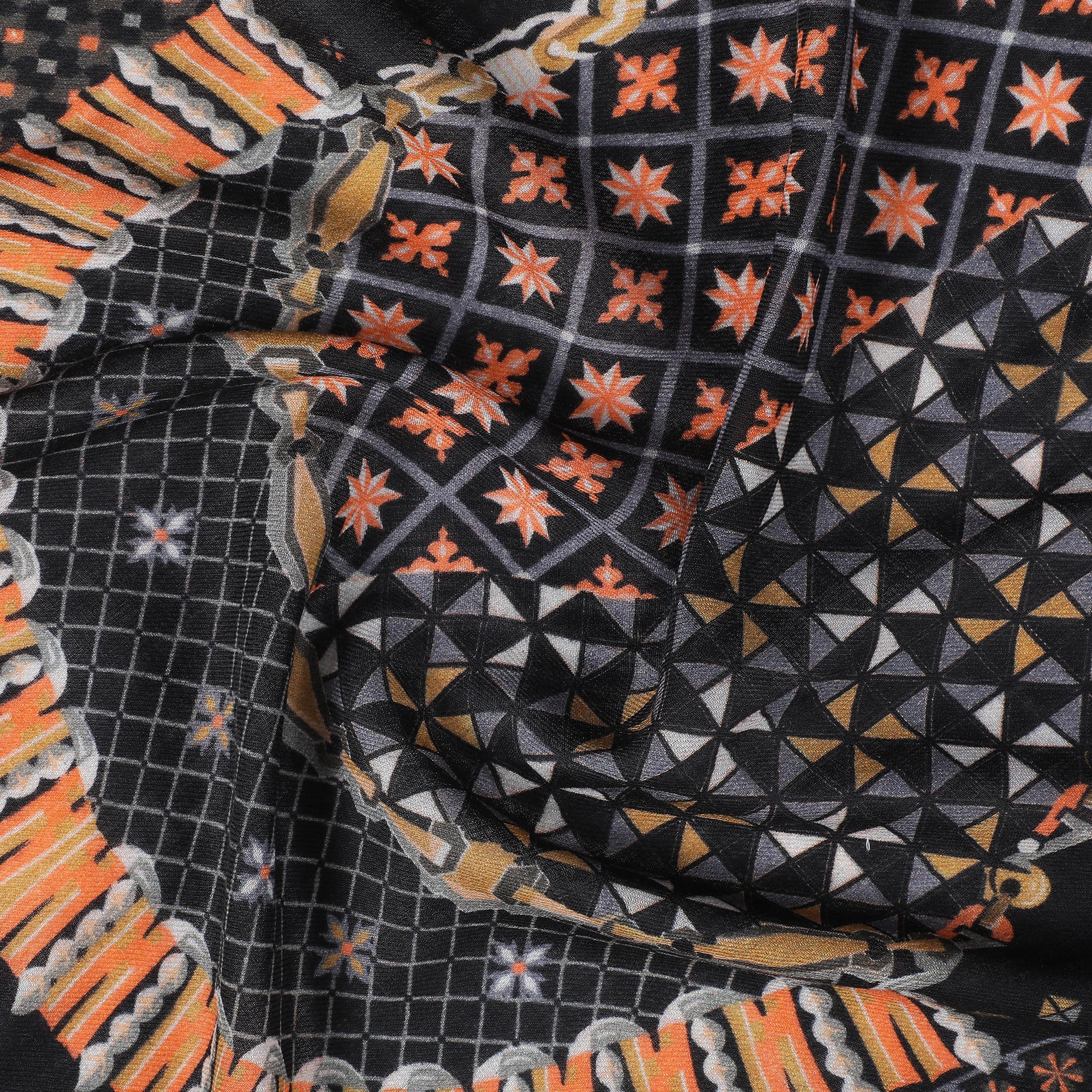 Mandavi Design Printed Woolen Offwhite Stole