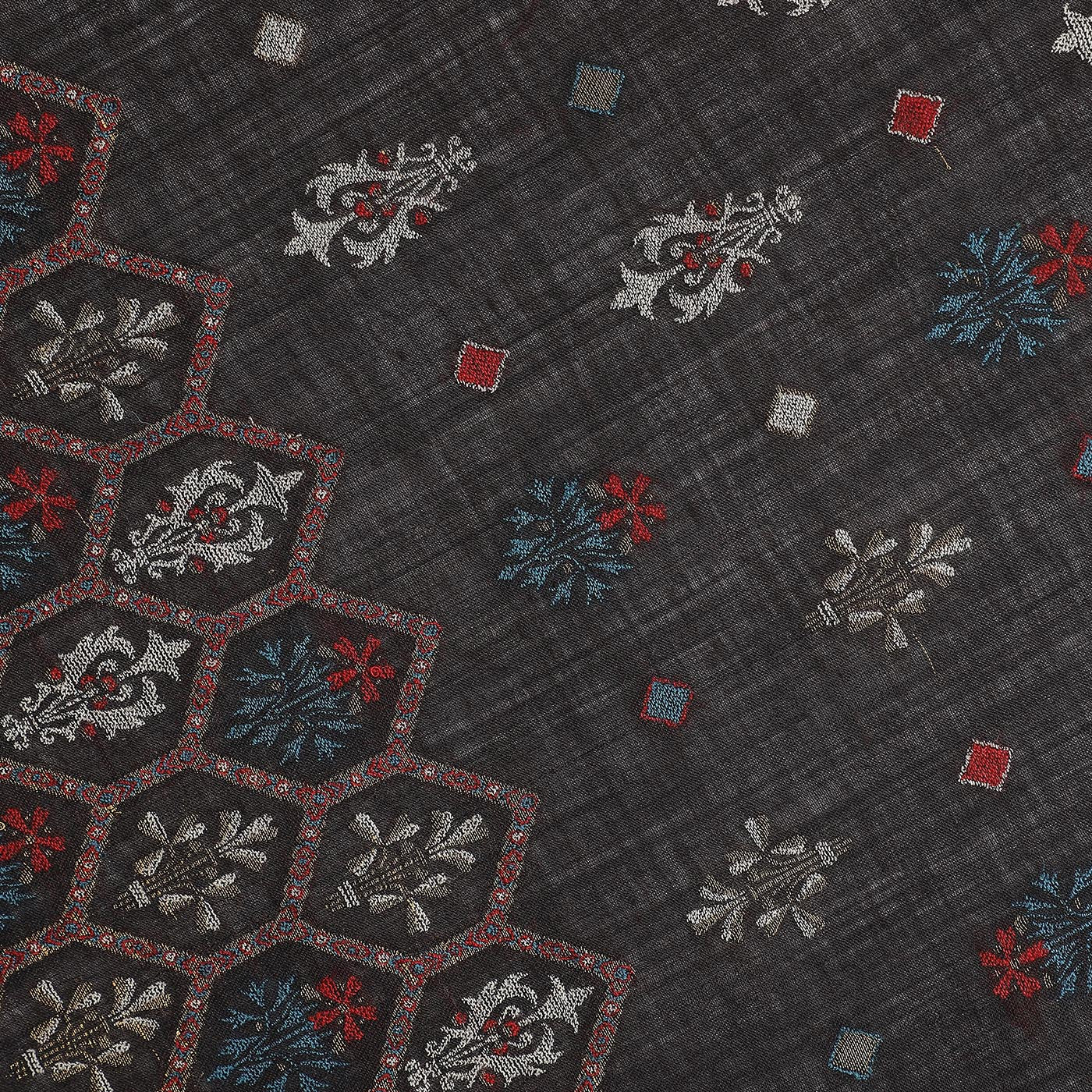 Fana Wool & Lurex Jacquard Stole