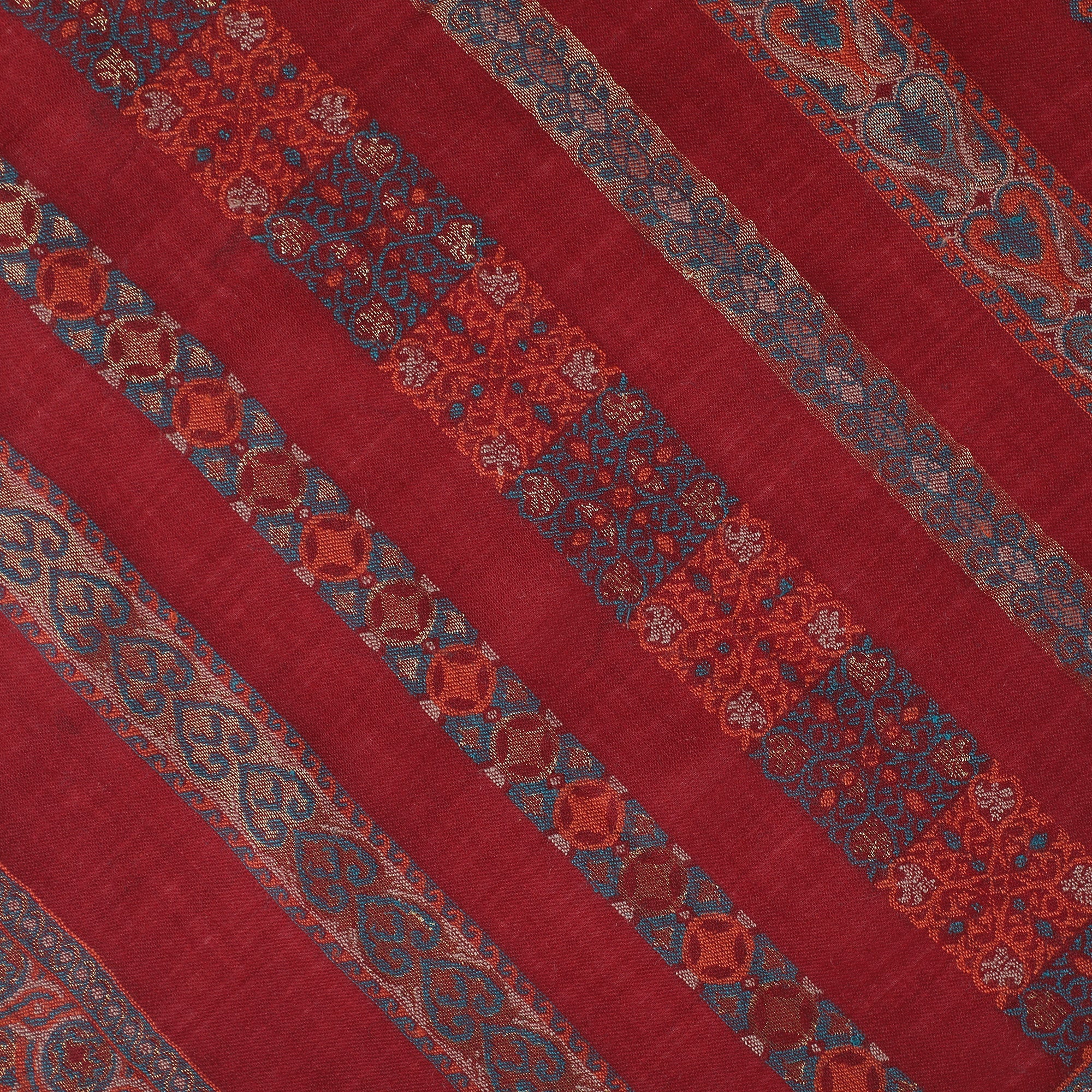 Saffiya Woven Design Wool Mettalic Stole