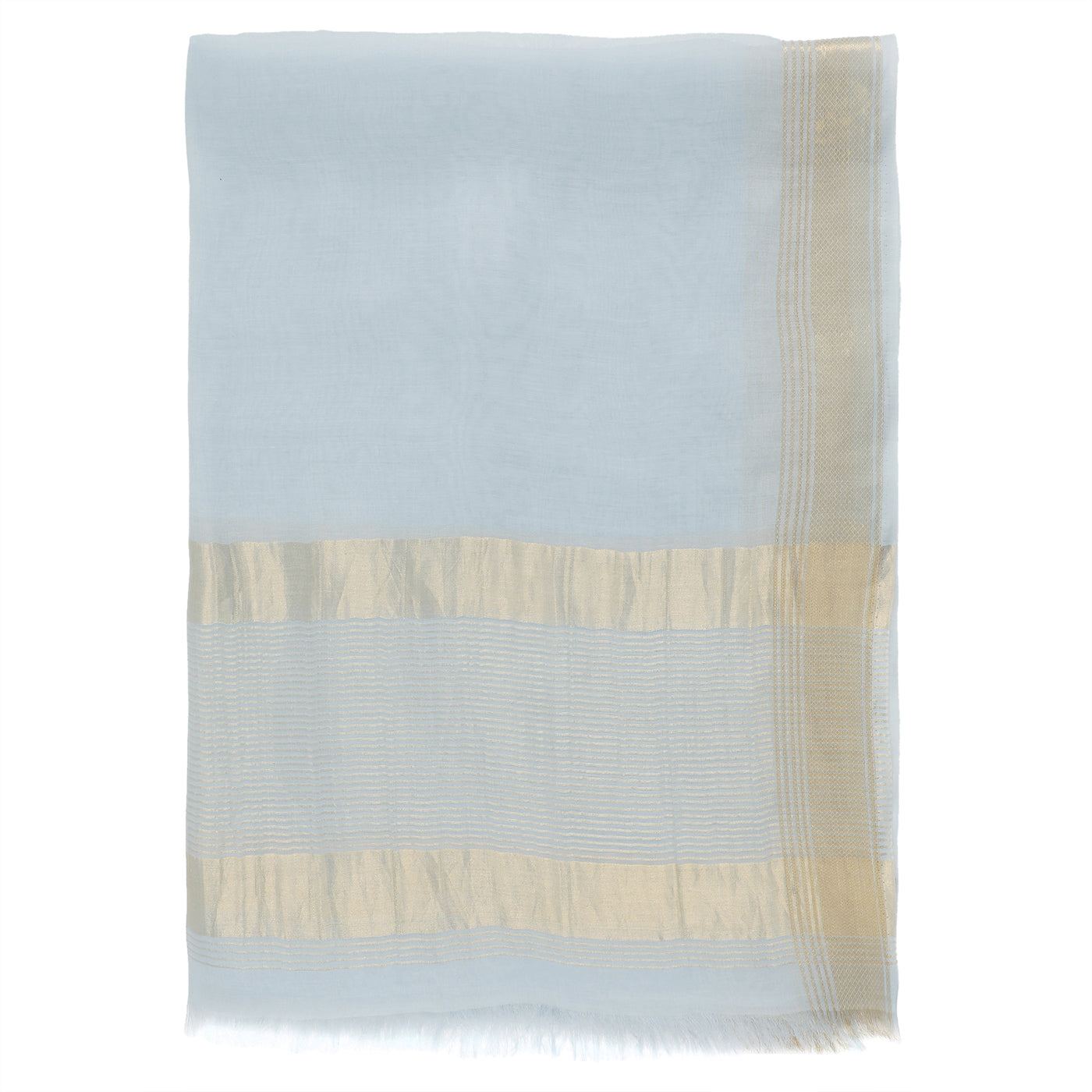 Sky Blue Dobby Woven Zari Dupatta