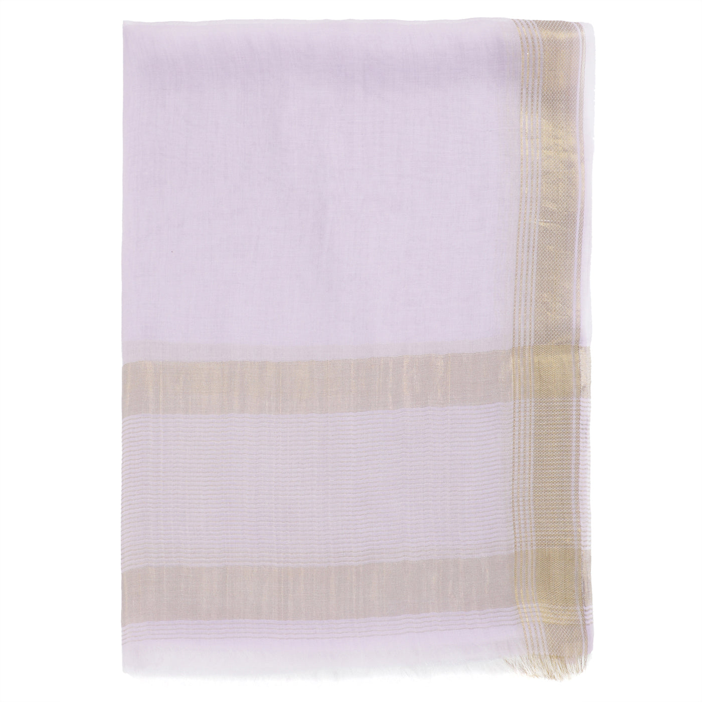 Peach Dobby Woven Zari Dupatta