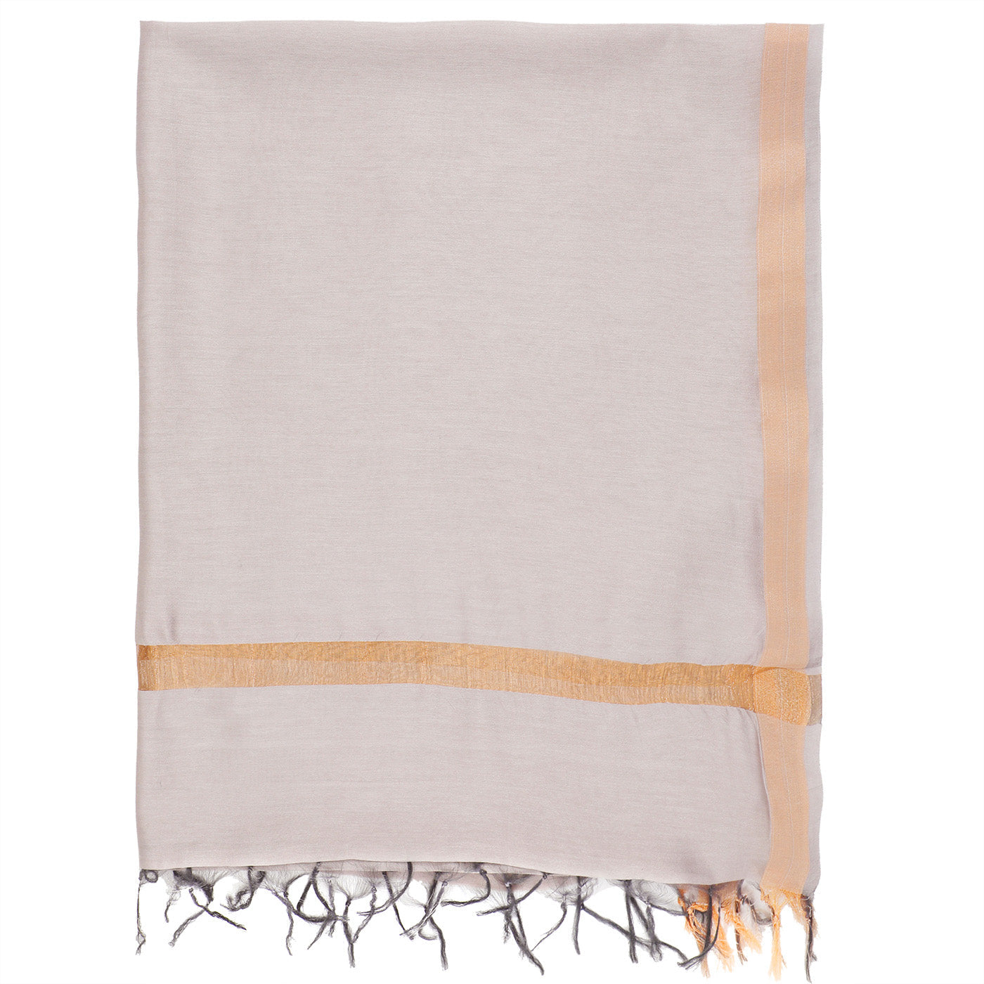 Grey Cotton Silk Dobby Dupatta