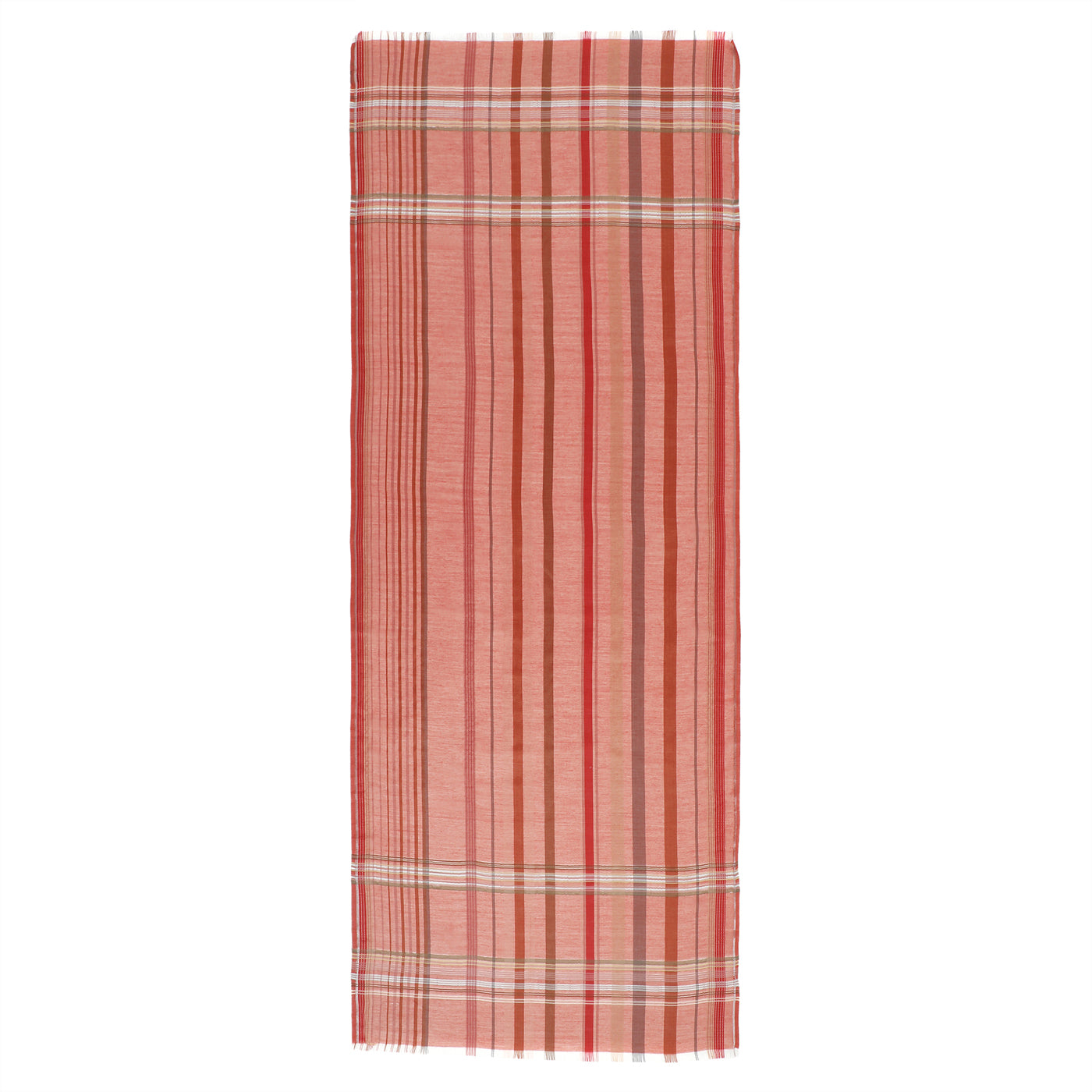 Dark Rust Dobby Woven Silk Tencel Dupatta