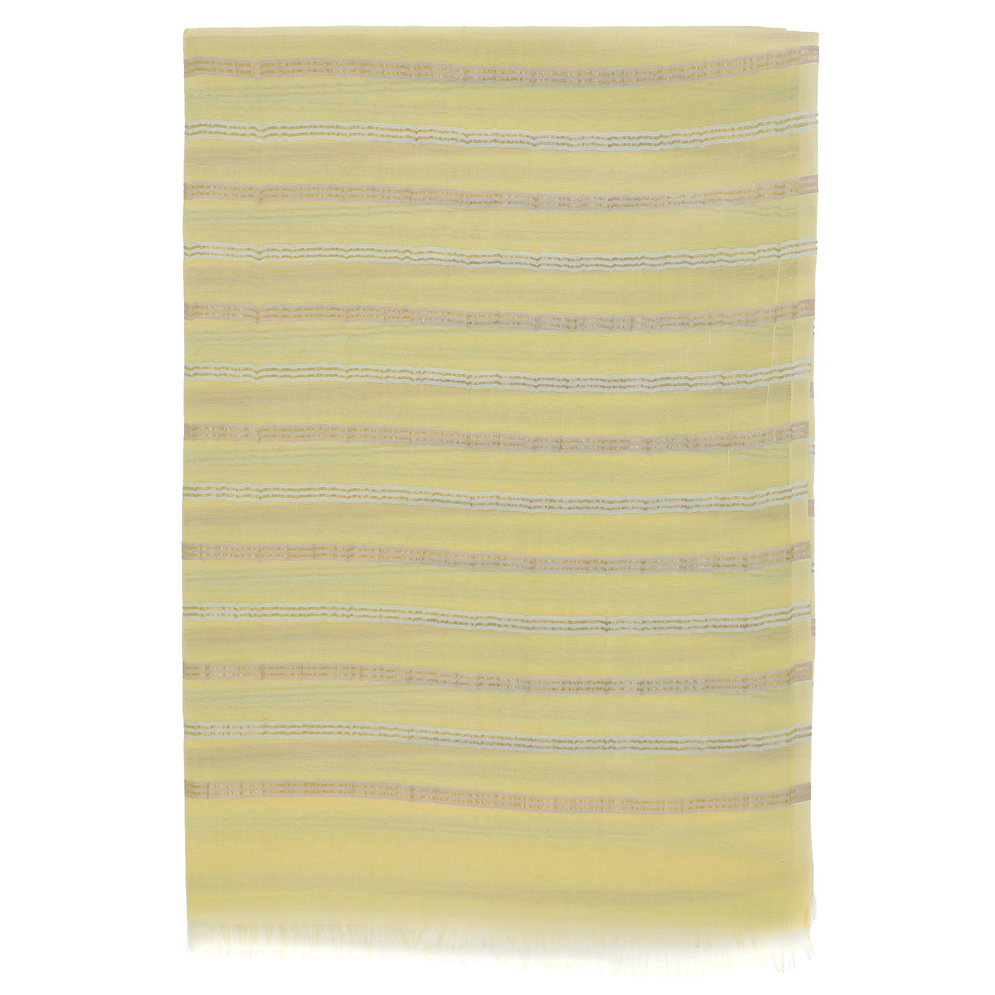 Yellow Silk Blend Dobby Dupatta